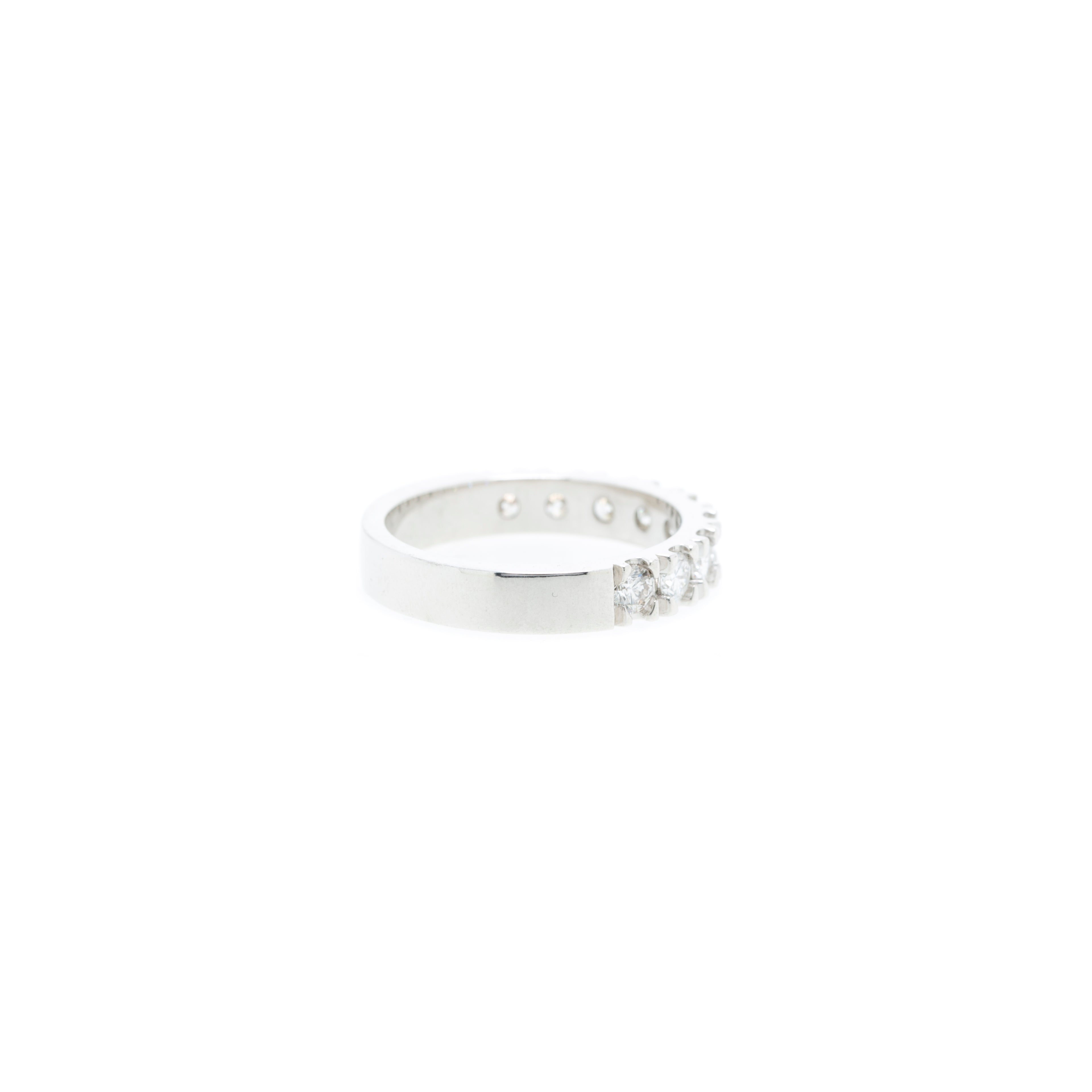 14k White Gold Diamond Band Ring