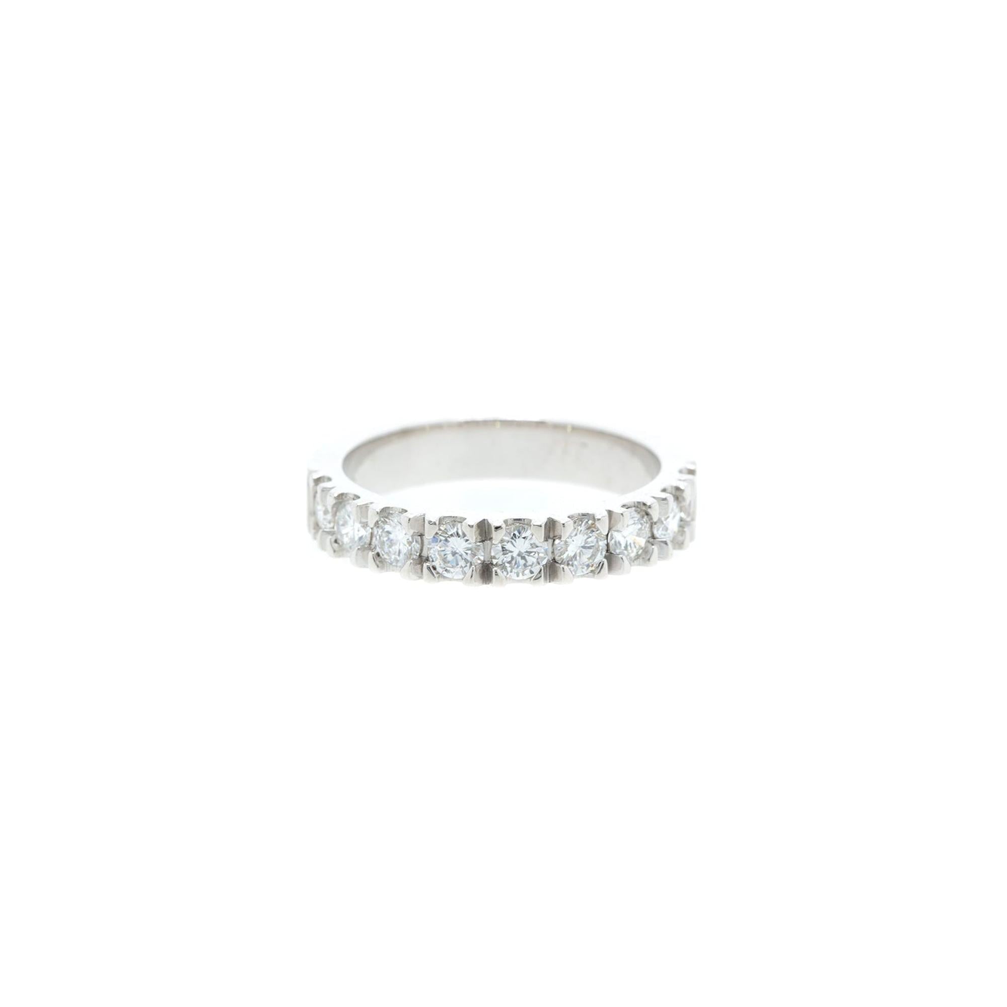 14k White Gold Diamond Band Ring