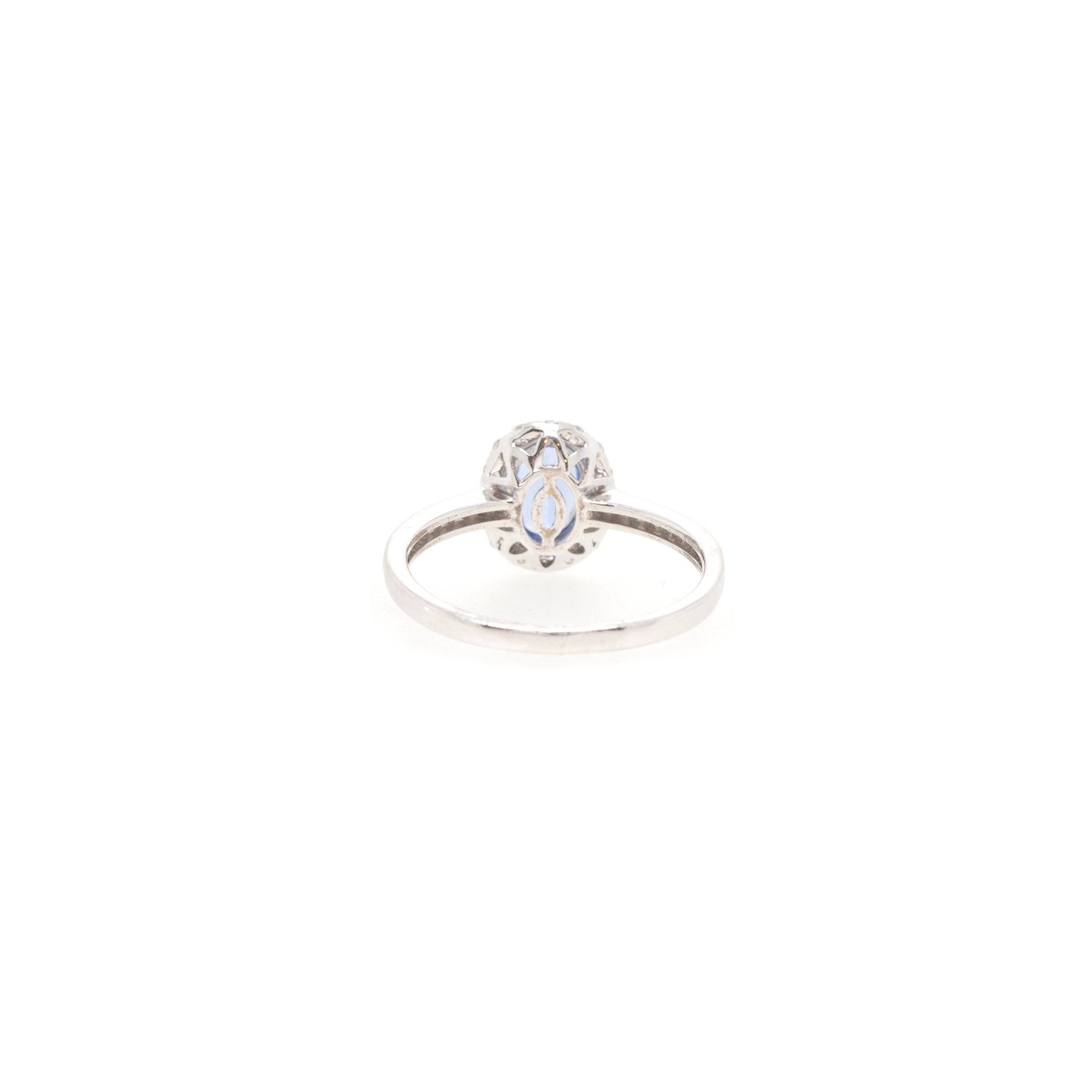 14k White Gold Sapphire & Diamond Cocktail Ring