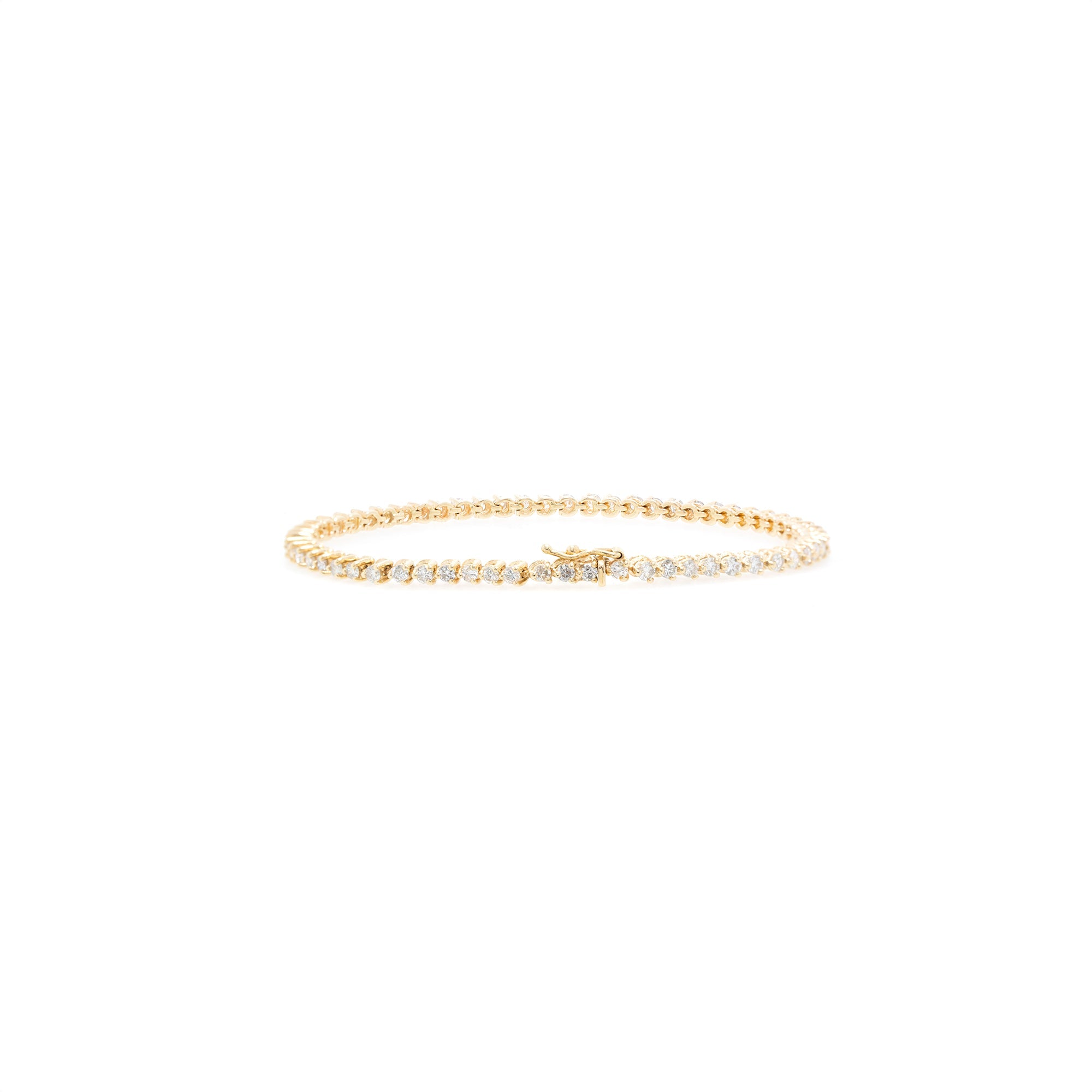 14k Yellow Gold 2.48 tcw. Diamond Tennis Bracelet