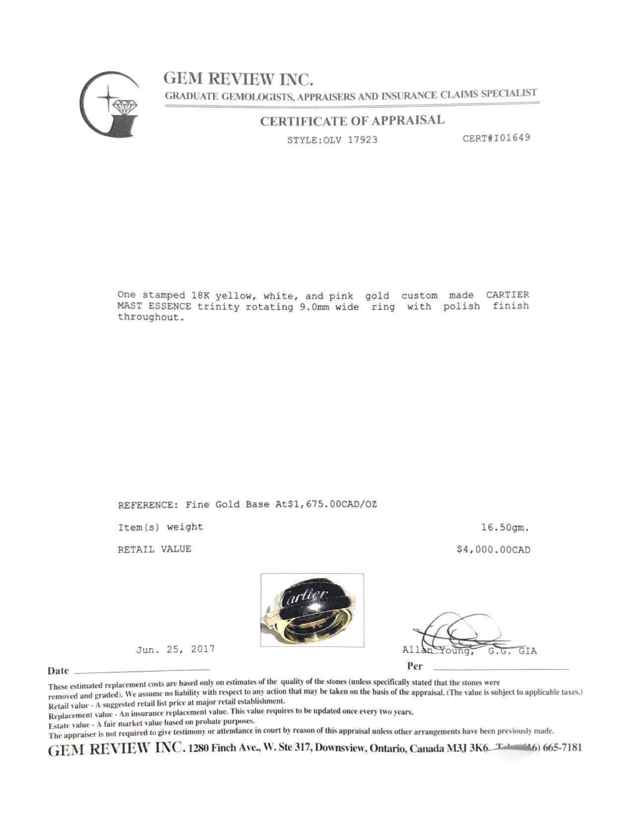 Cartier Special Edition Mast Essence Rotating Trinity Ring