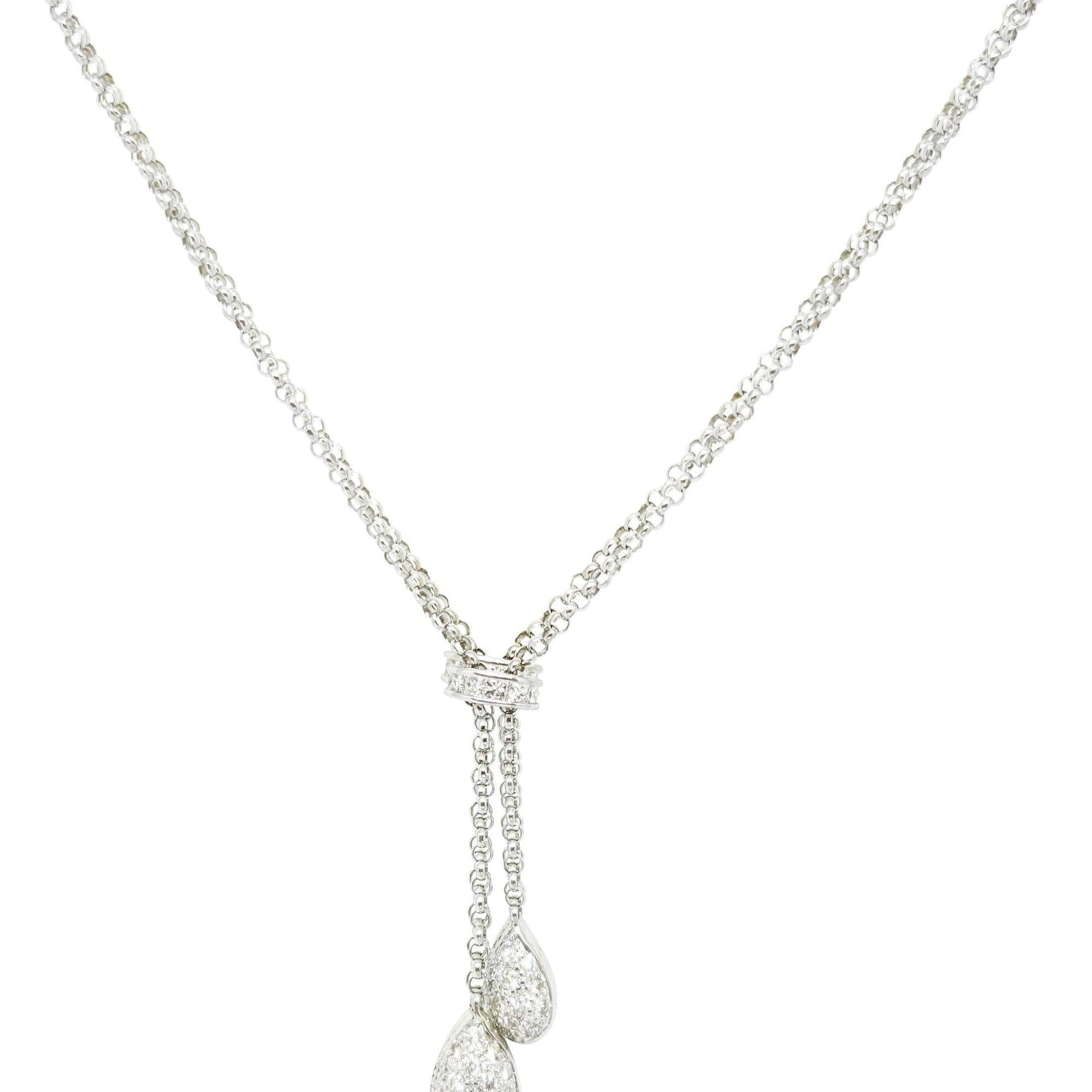 18 Karat White Gold Diamond Necklace