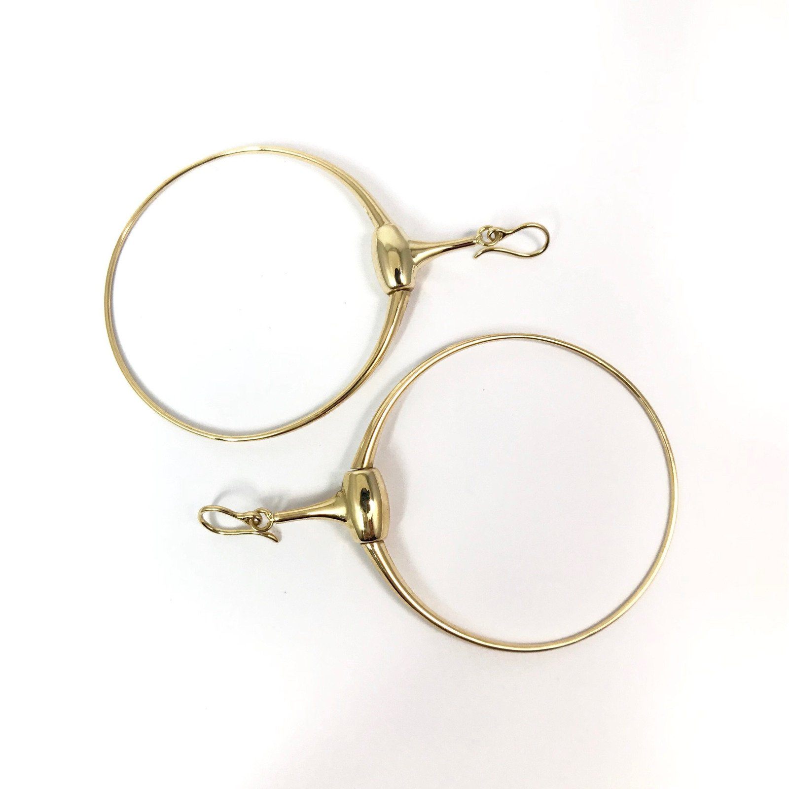 18 Karat Yellow Gold Gucci Hoop Earrings