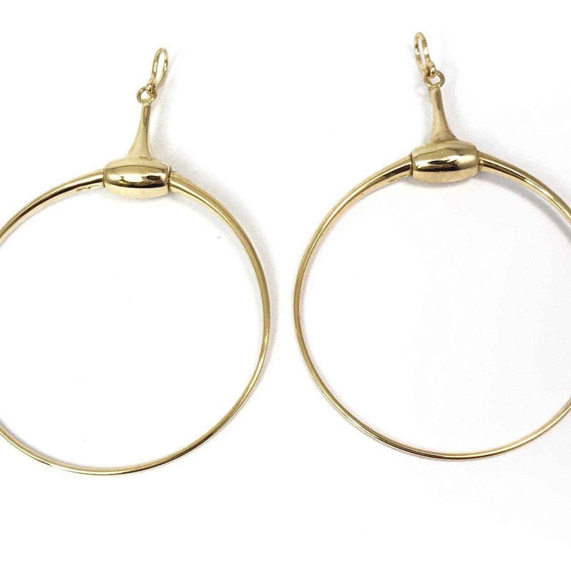 18 Karat Yellow Gold Gucci Hoop Earrings