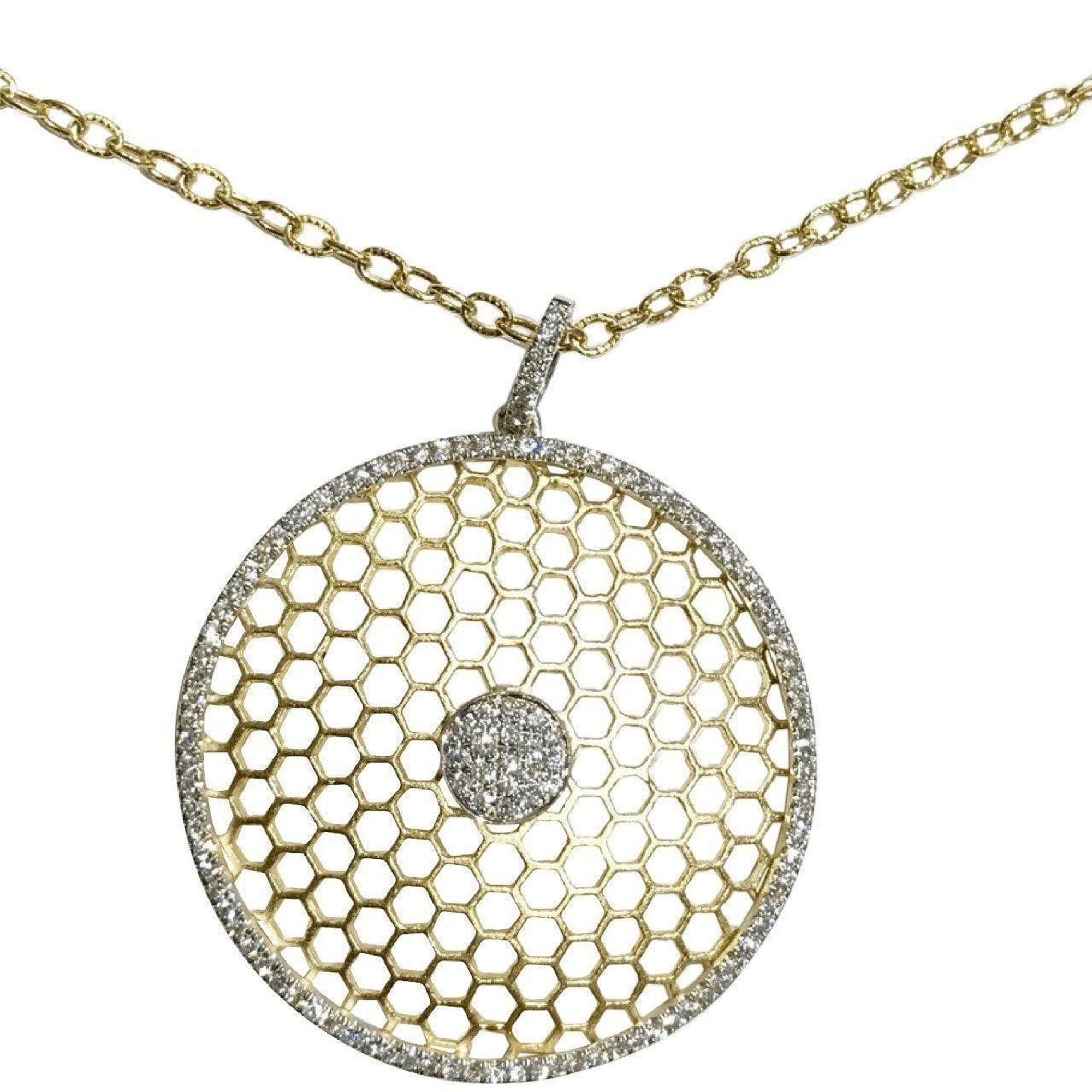 18K Yellow & White Gold Birks Manufactured Diamond Circle Pendant