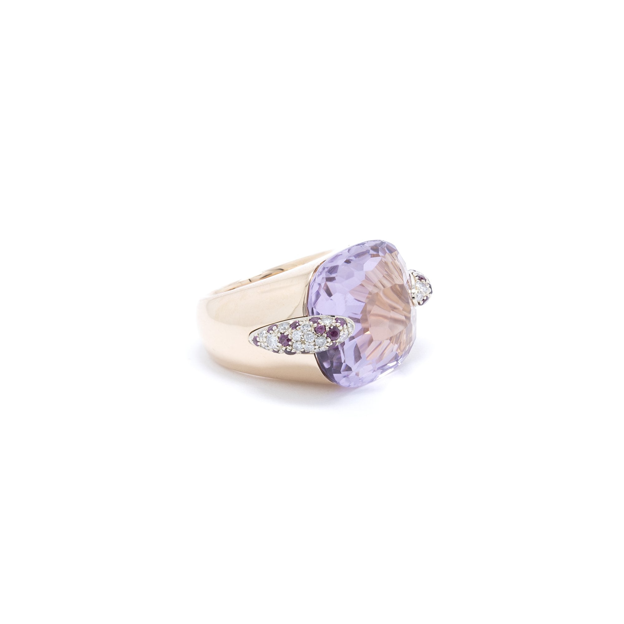 18k Gold Amethyst Cocktail Ring