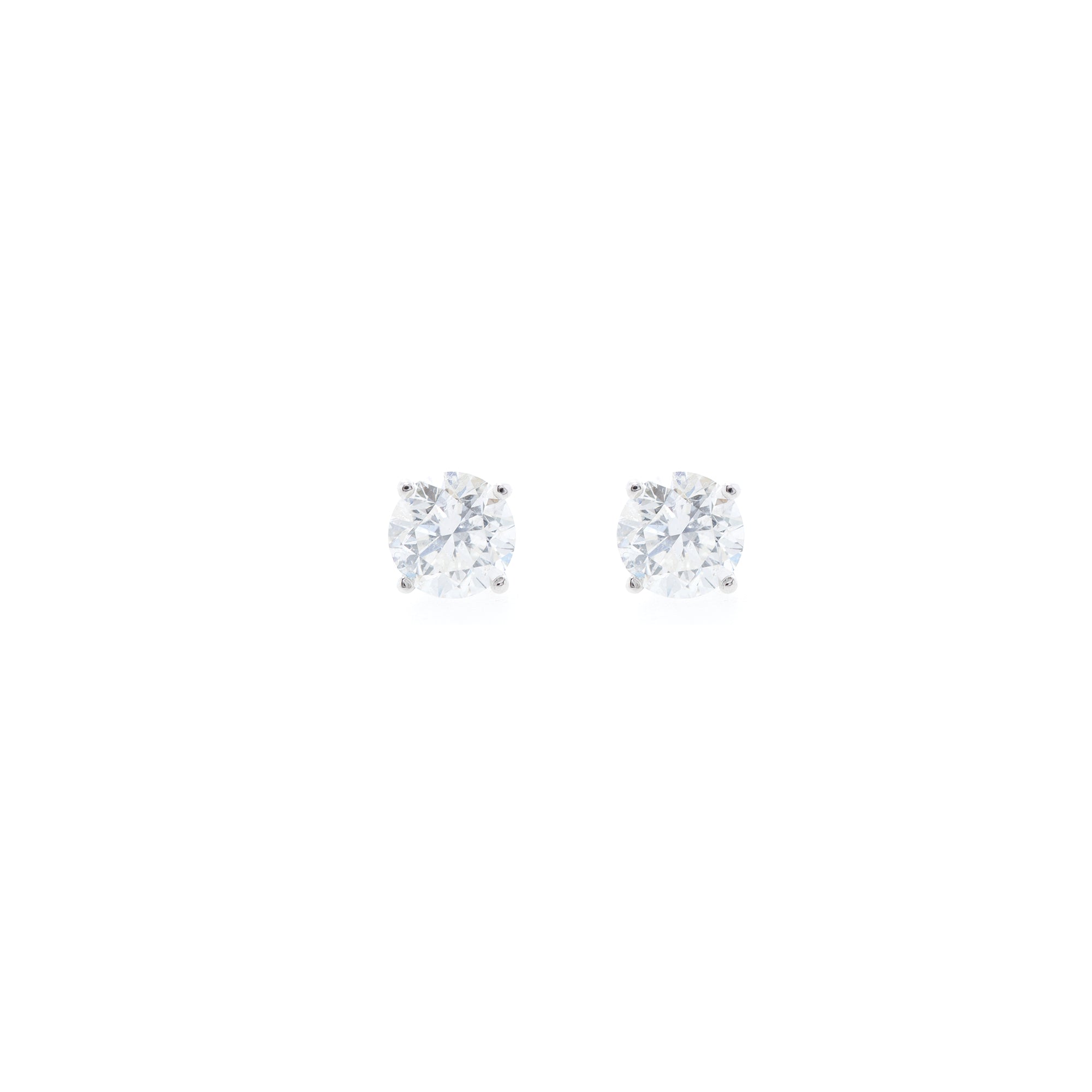 18k White Gold 2.00 tcw. Diamond Stud Earrings