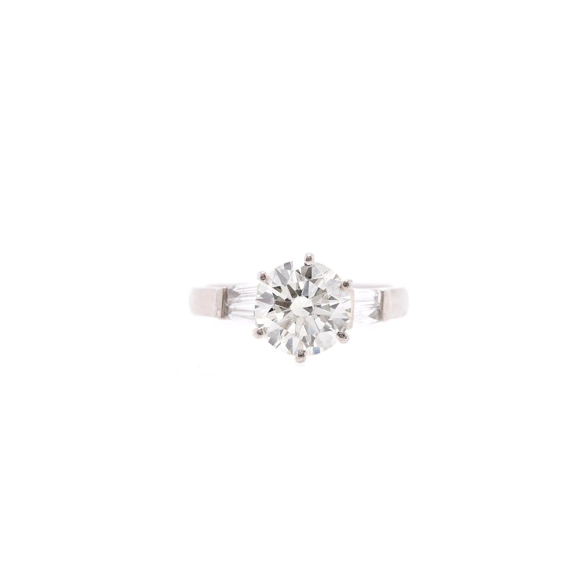 18k White Gold 2.01 ct. Diamond Engagement Ring