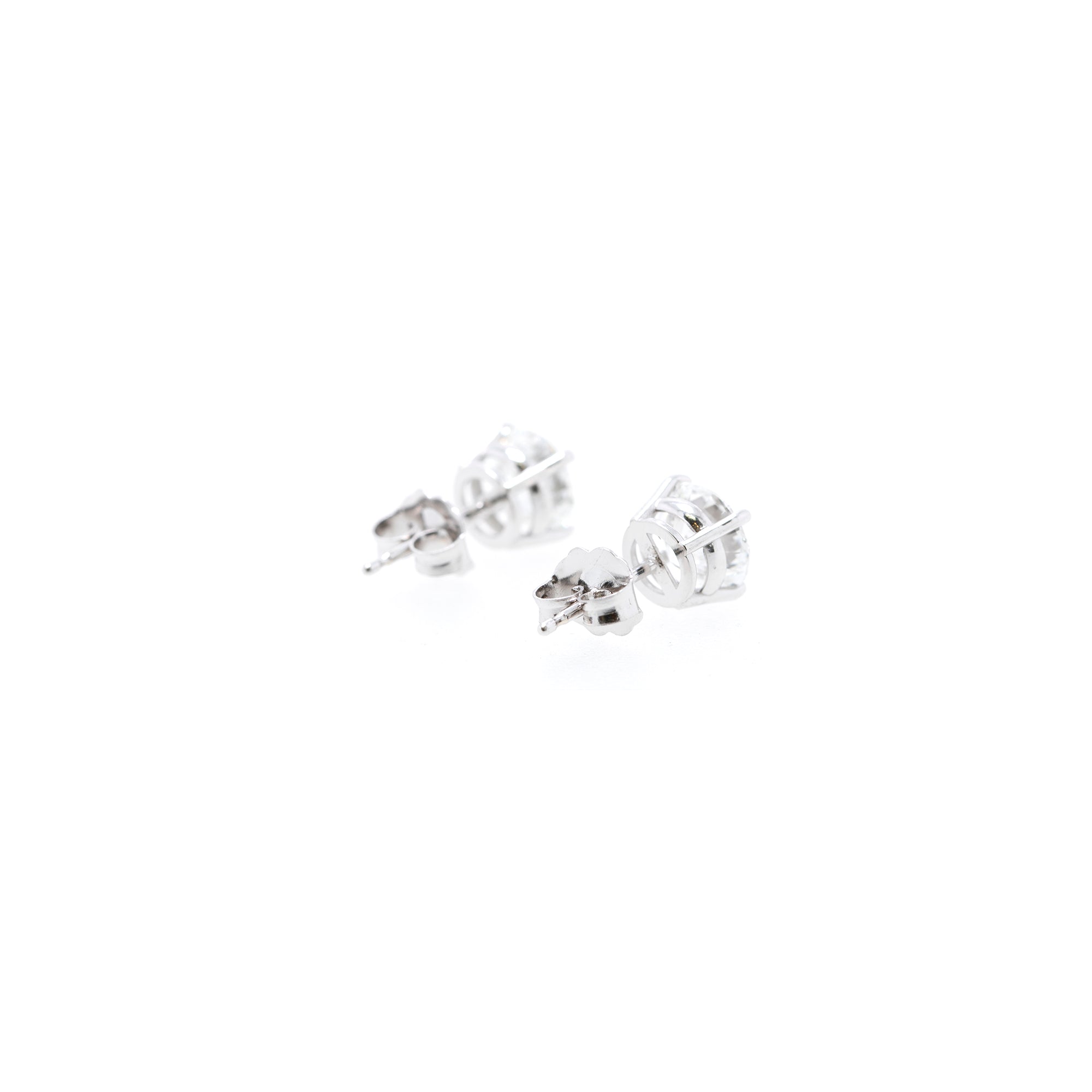 18k White Gold 2.05 tcw. Diamond Stud Earrings