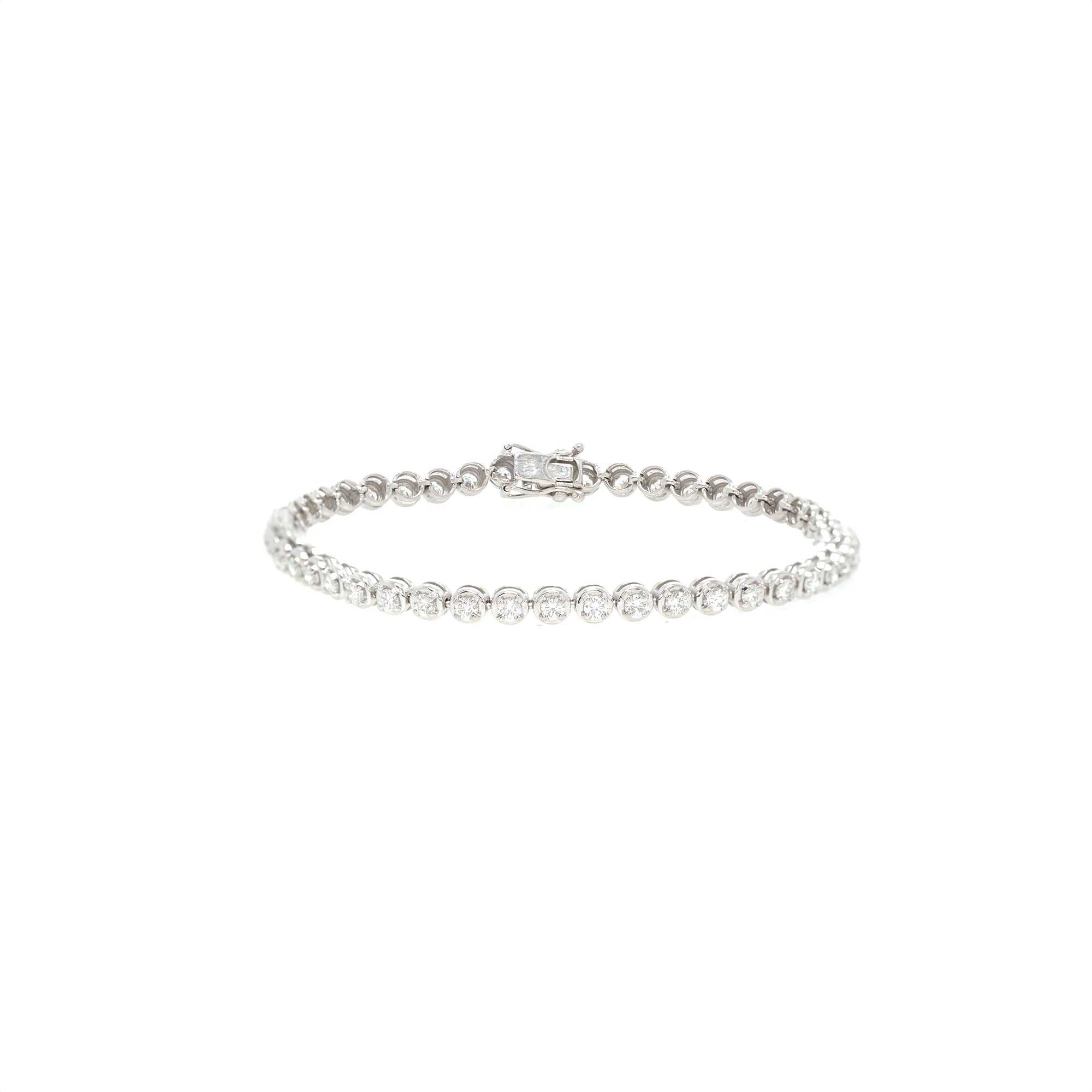 18k White Gold 2.48 tcw. Diamond Tennis Bracelet