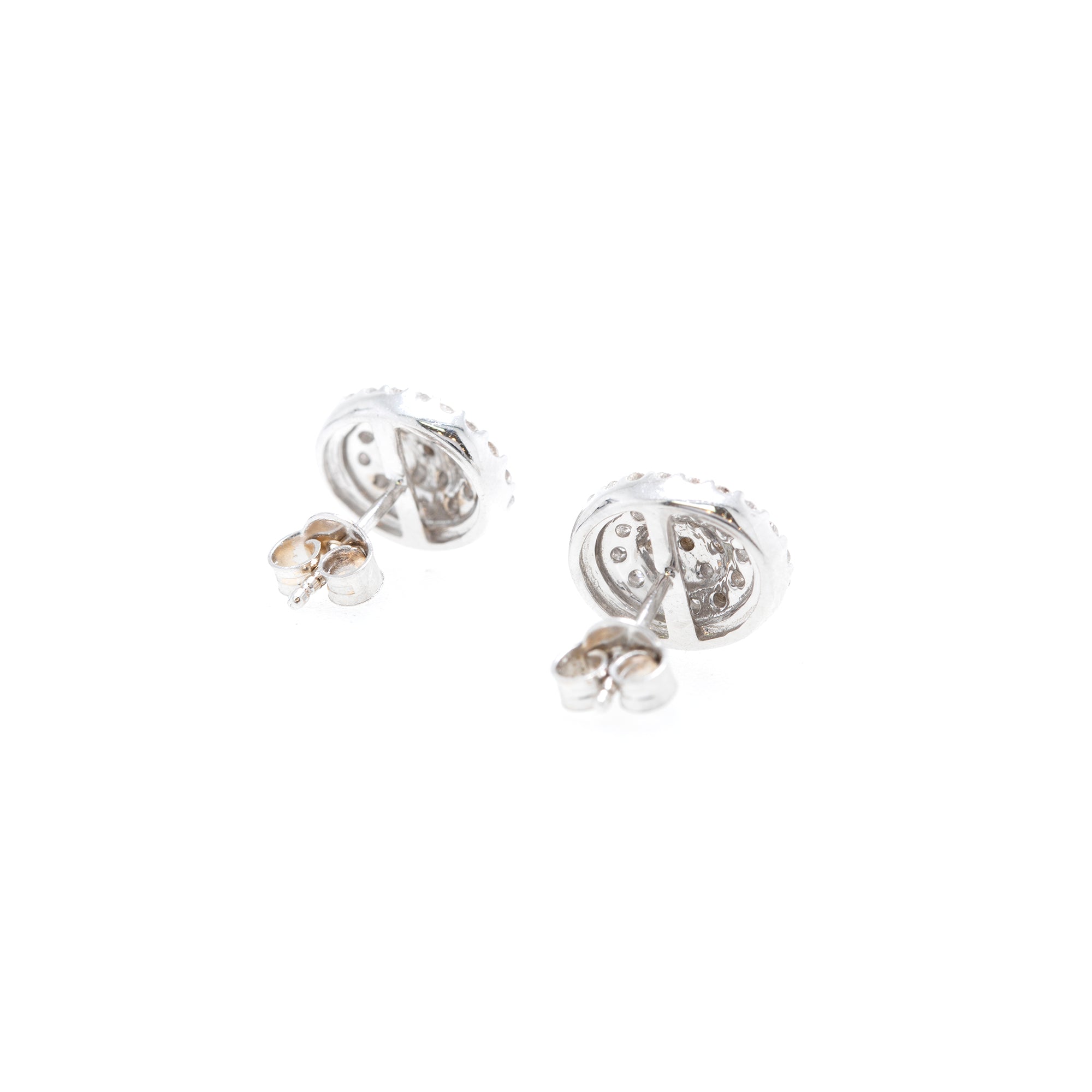 18k White Gold Diamond Earrings