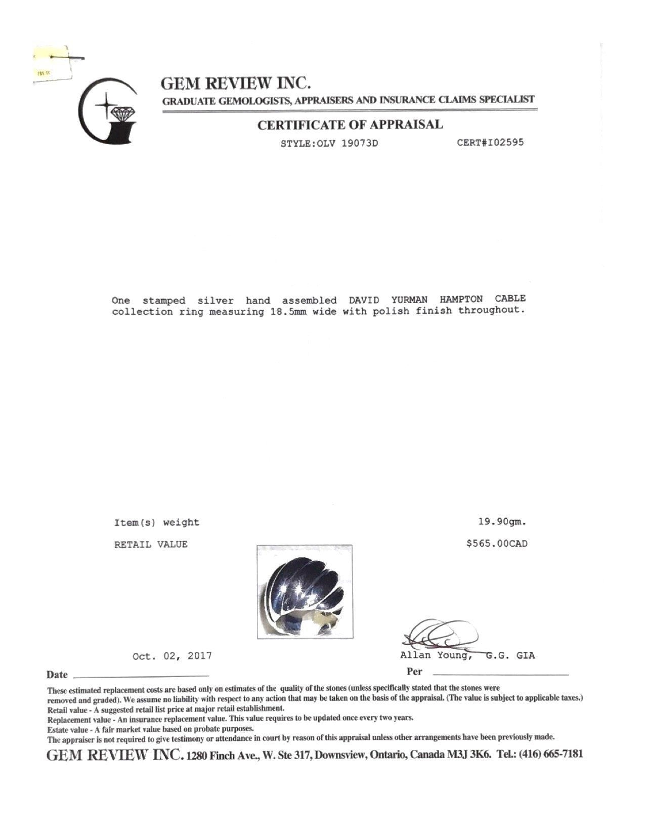 David Yurman Hampton Cable Ring