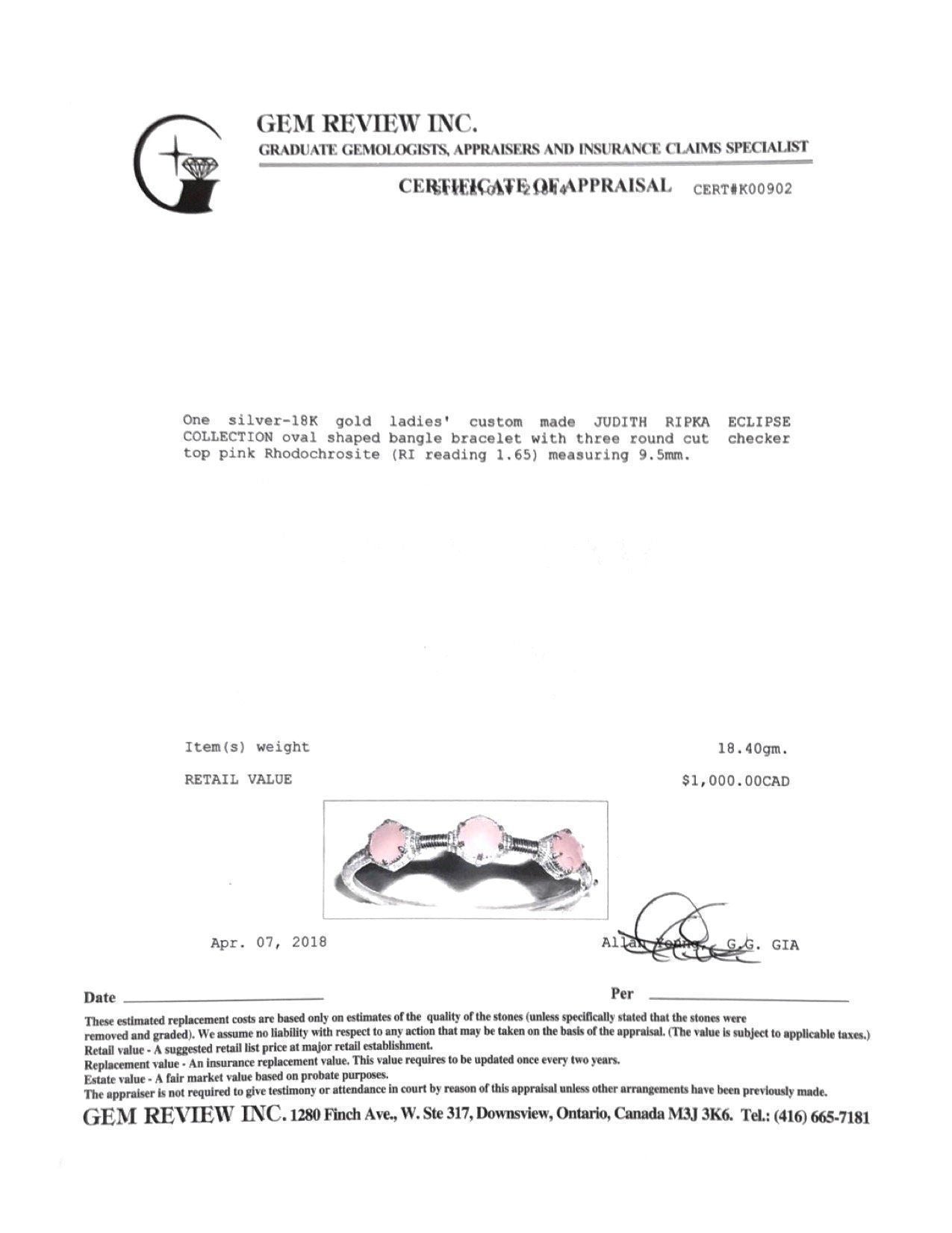 Judith Ripka Eclipse Bangle Bracelet