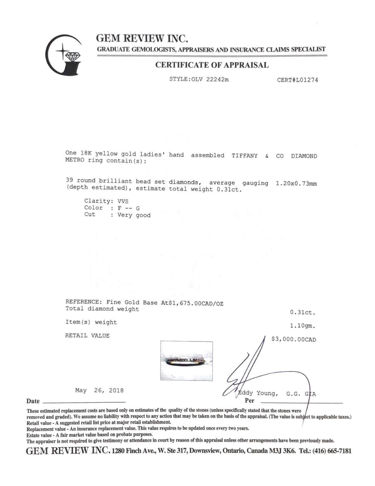 Tiffany & Co. Metro Diamond Ring