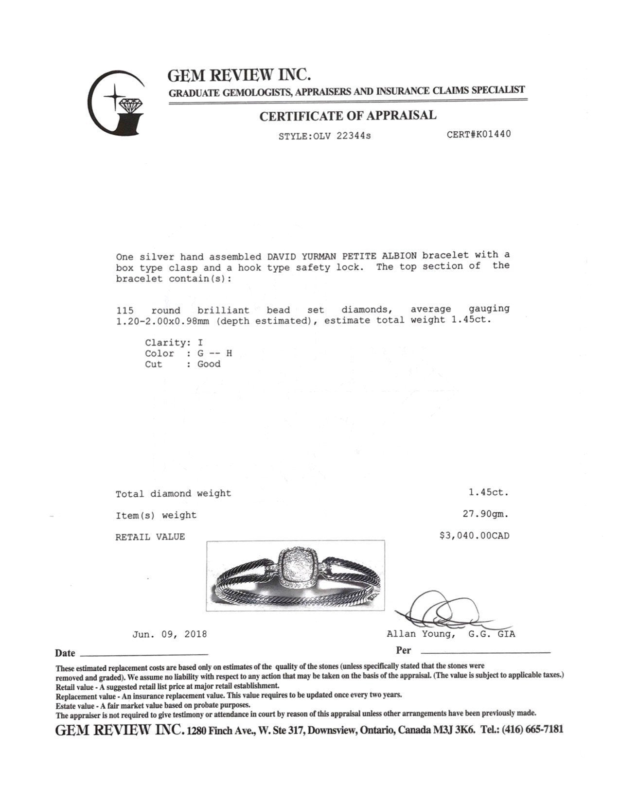 David Yurman Albion Bracelet with Diamonds