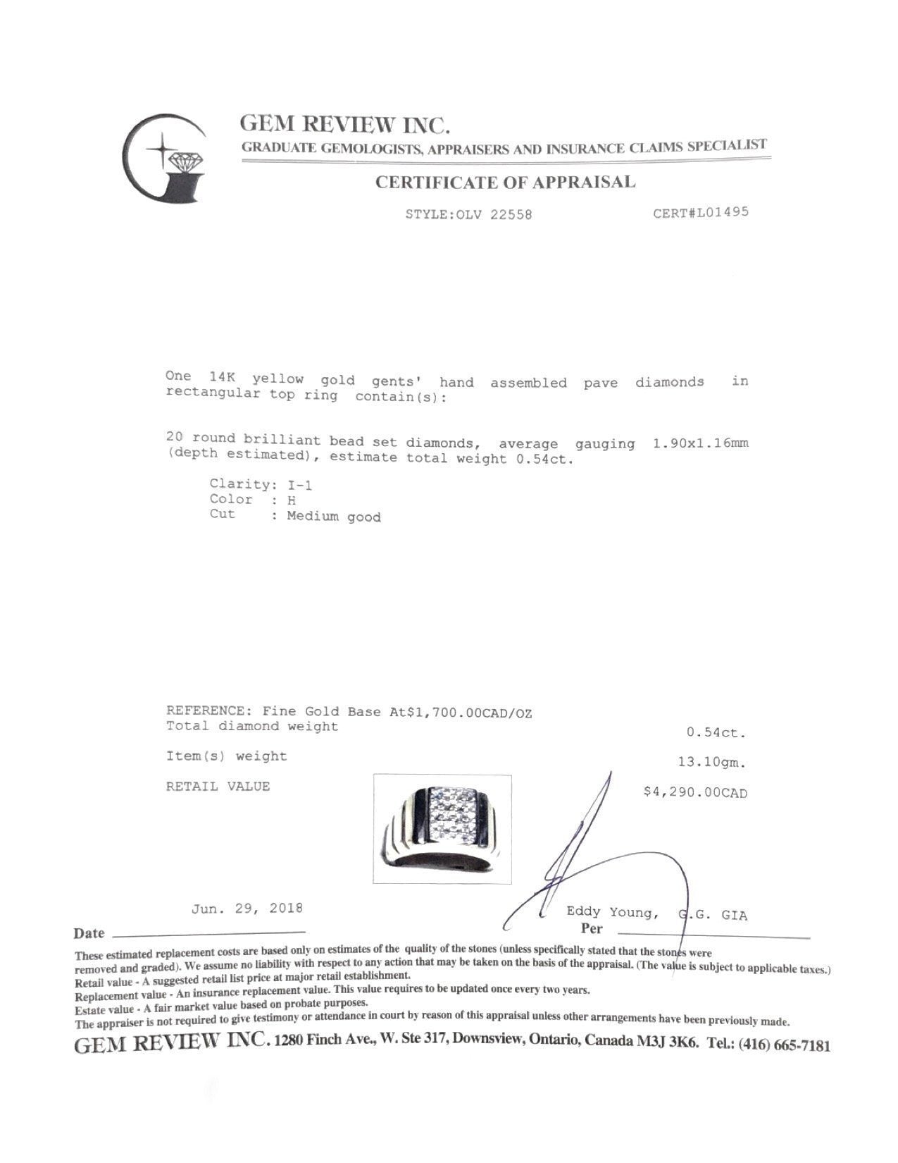 Gent's Pave Diamond Ring