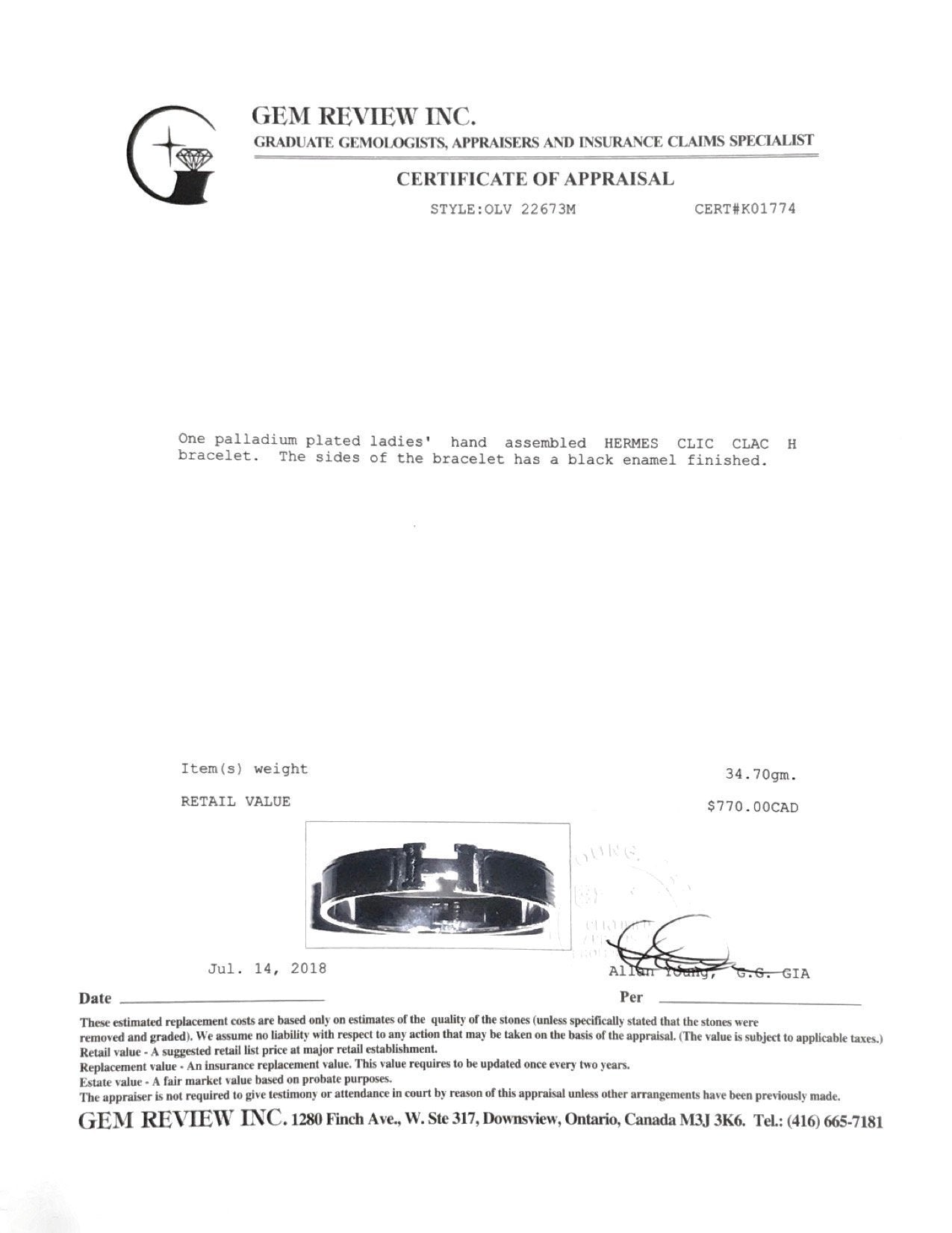 Hermes Clic Clac H Bracelet