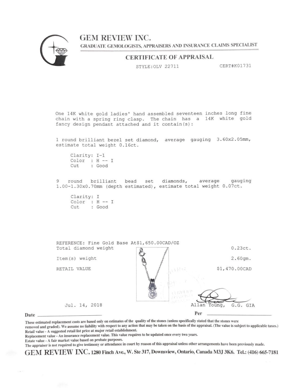 Diamond Pendant Necklace