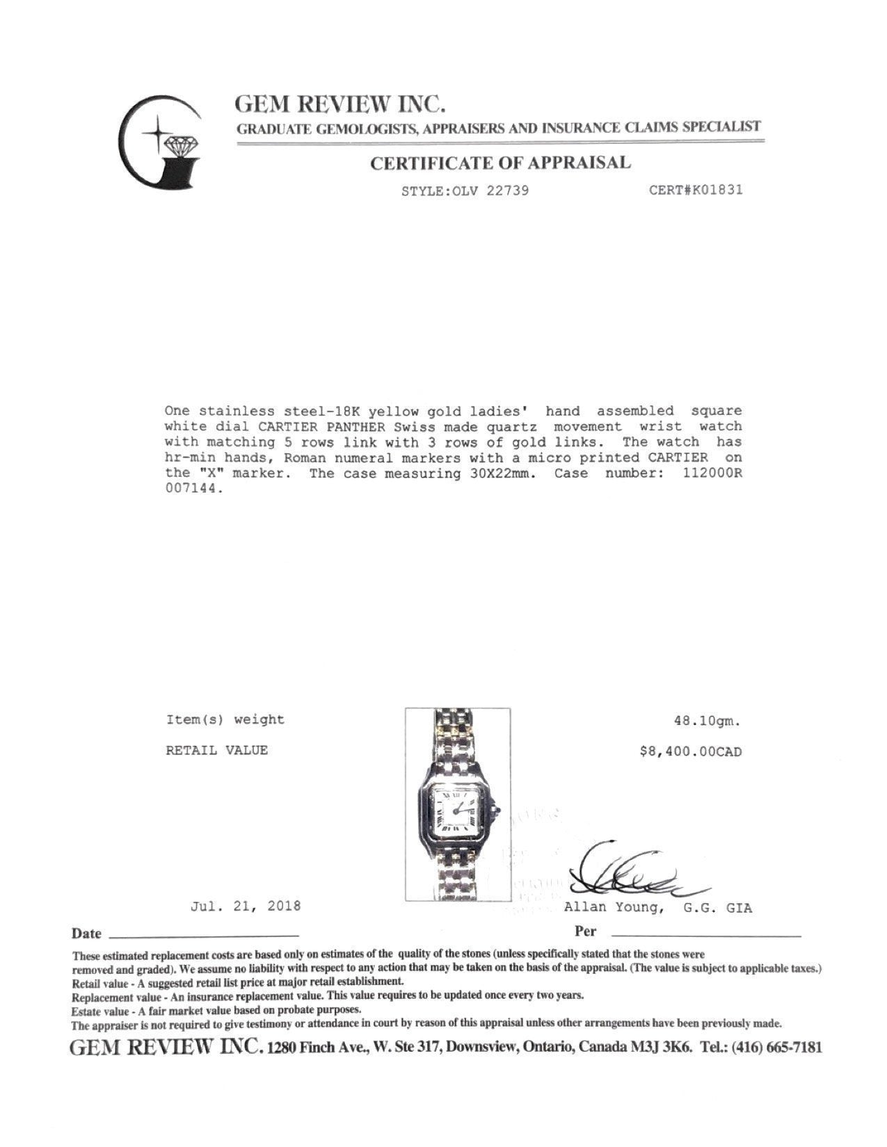 Cartier Two-Tone Panthere Watch