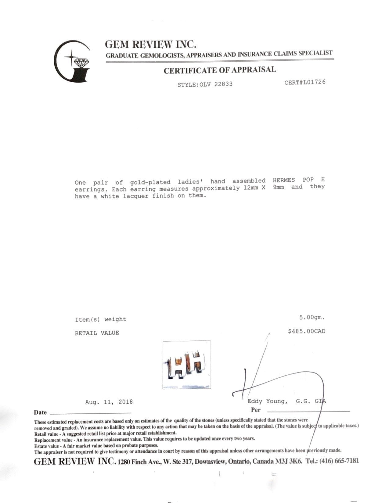 Hermes Pop H Earrings