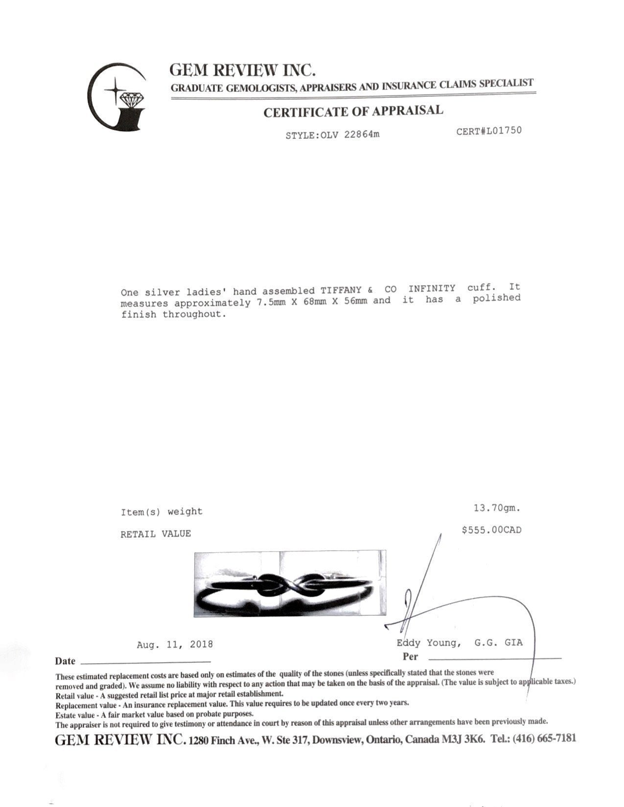 Tiffany & Co. Infinity Cuff