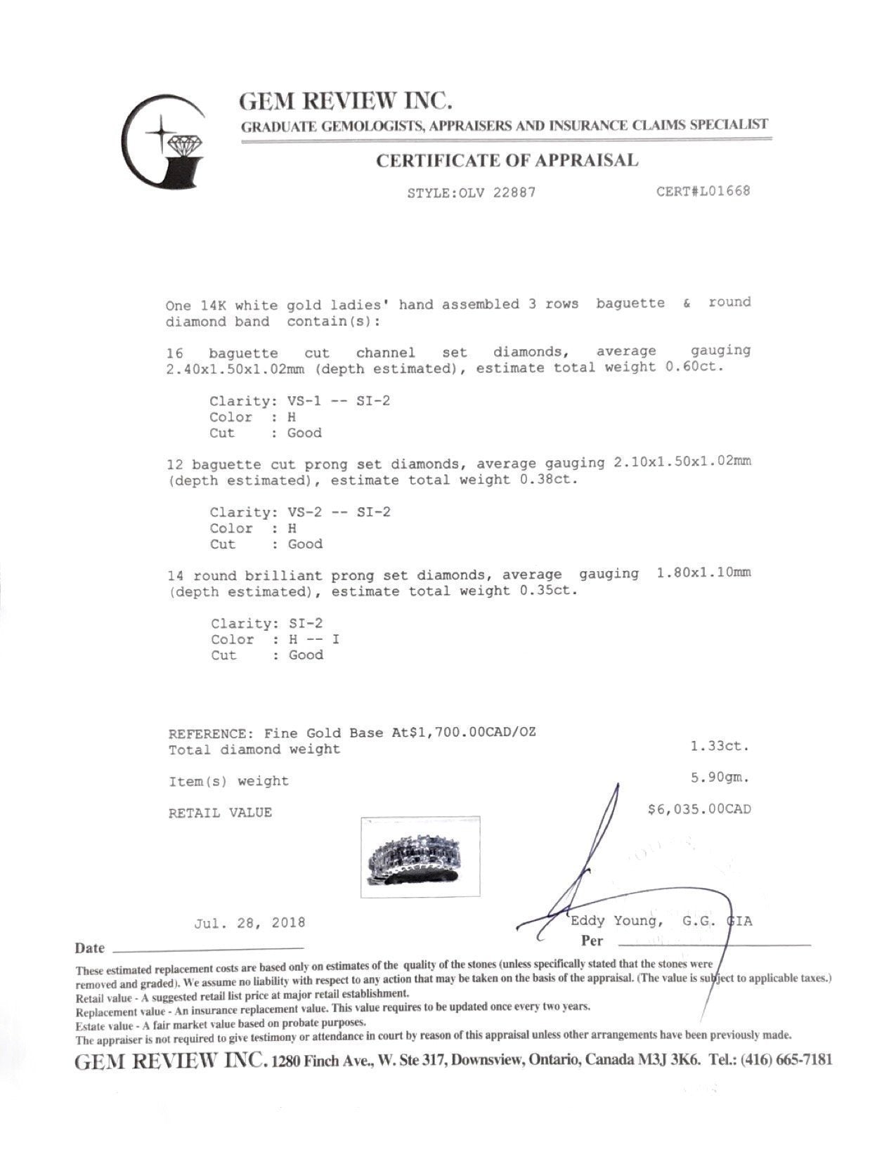 Three Row Diamond Band Ring