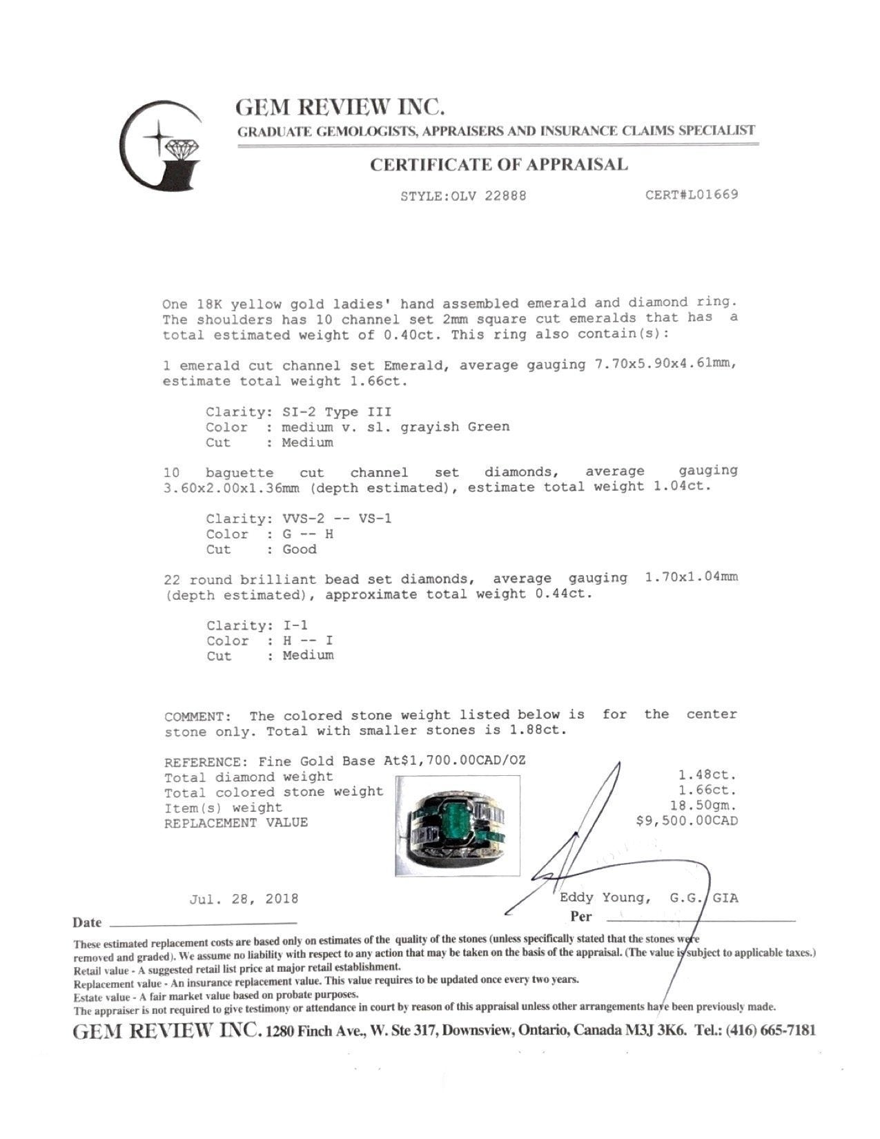 Emerald and Diamond Ring