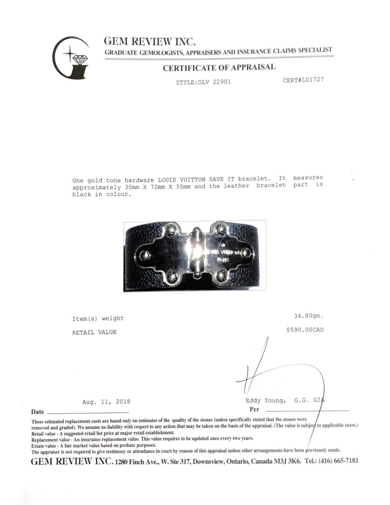 Louis Vuitton Save It Bracelet