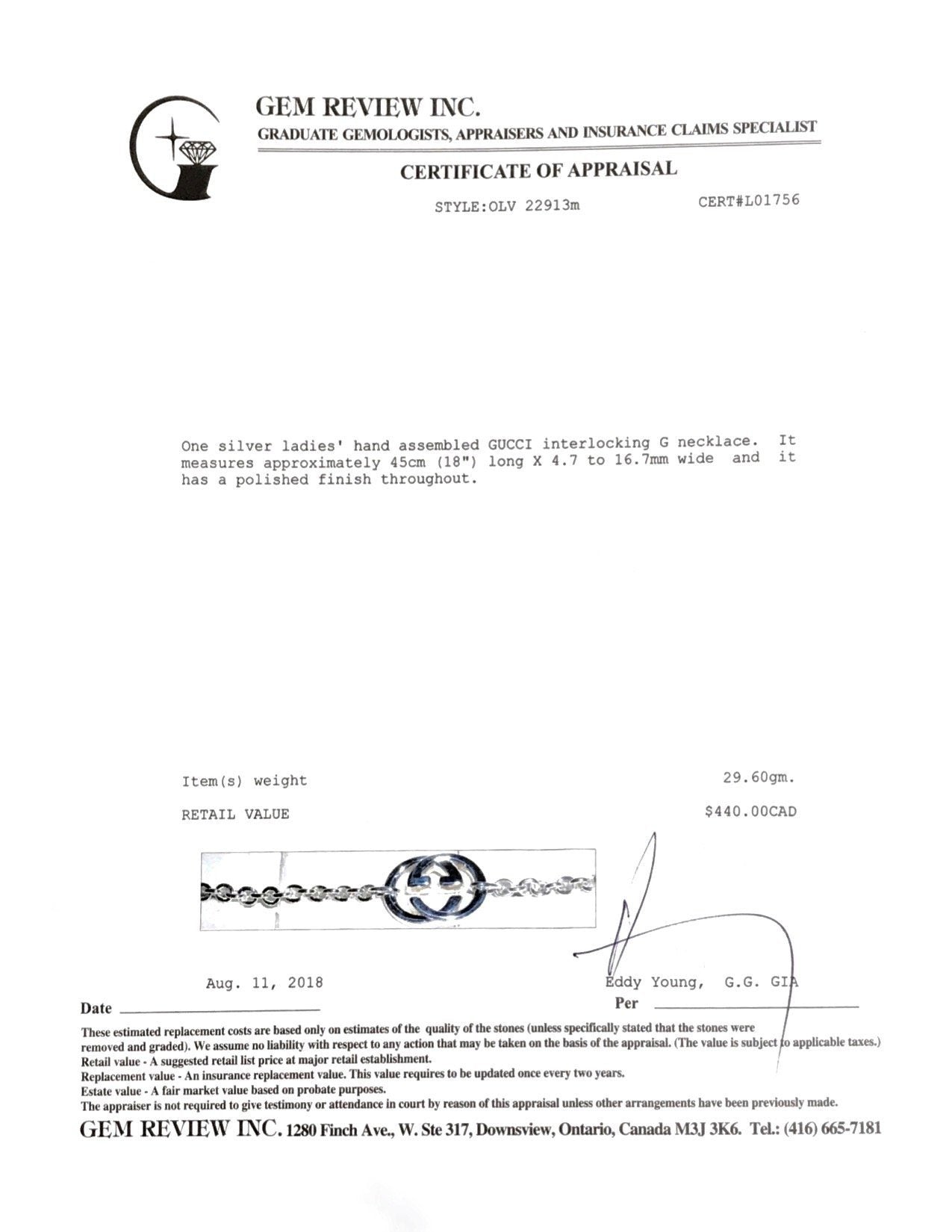 Gucci Britt Interlocking G Necklace