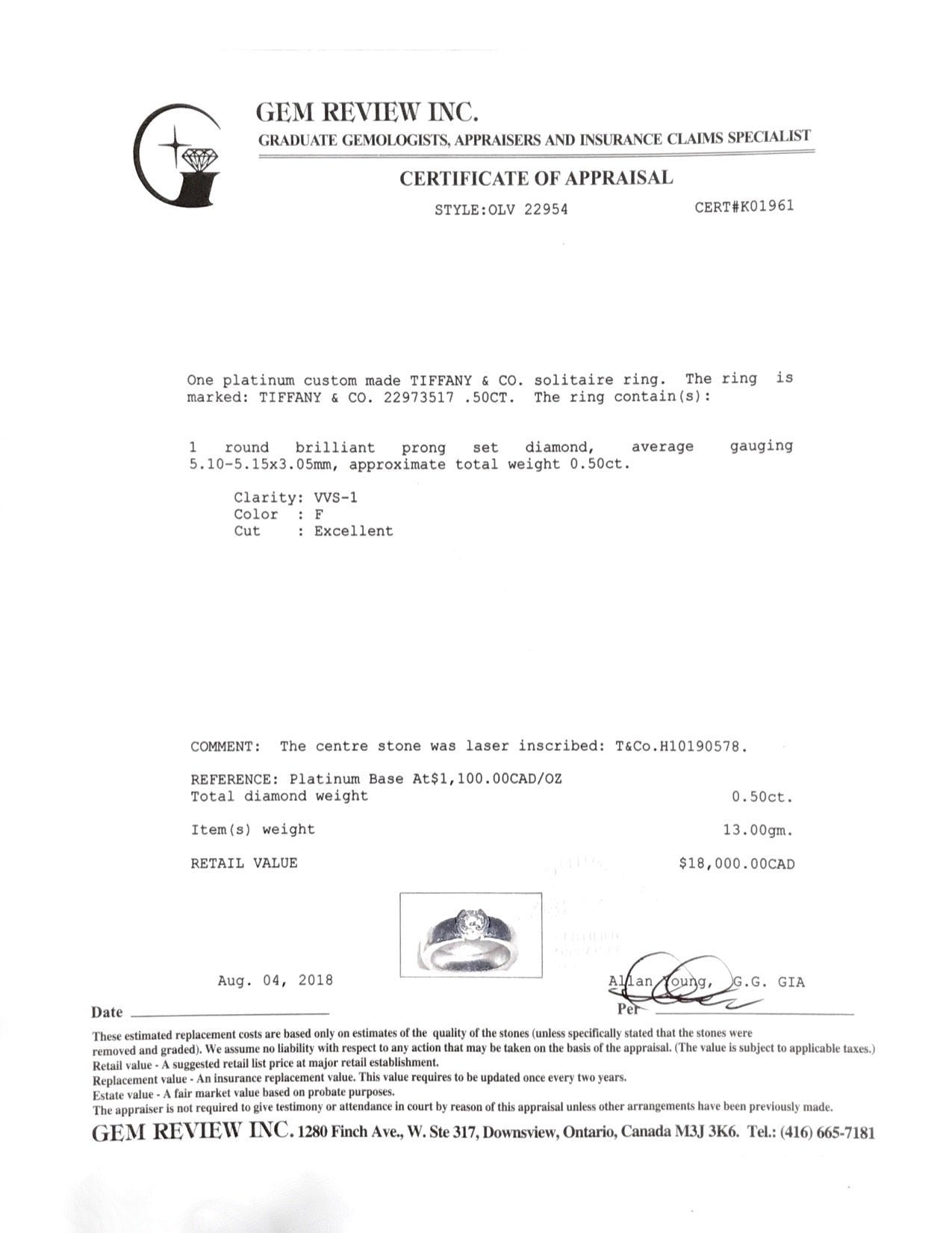 Tiffany & Co. Solitaire Diamond Bracelet