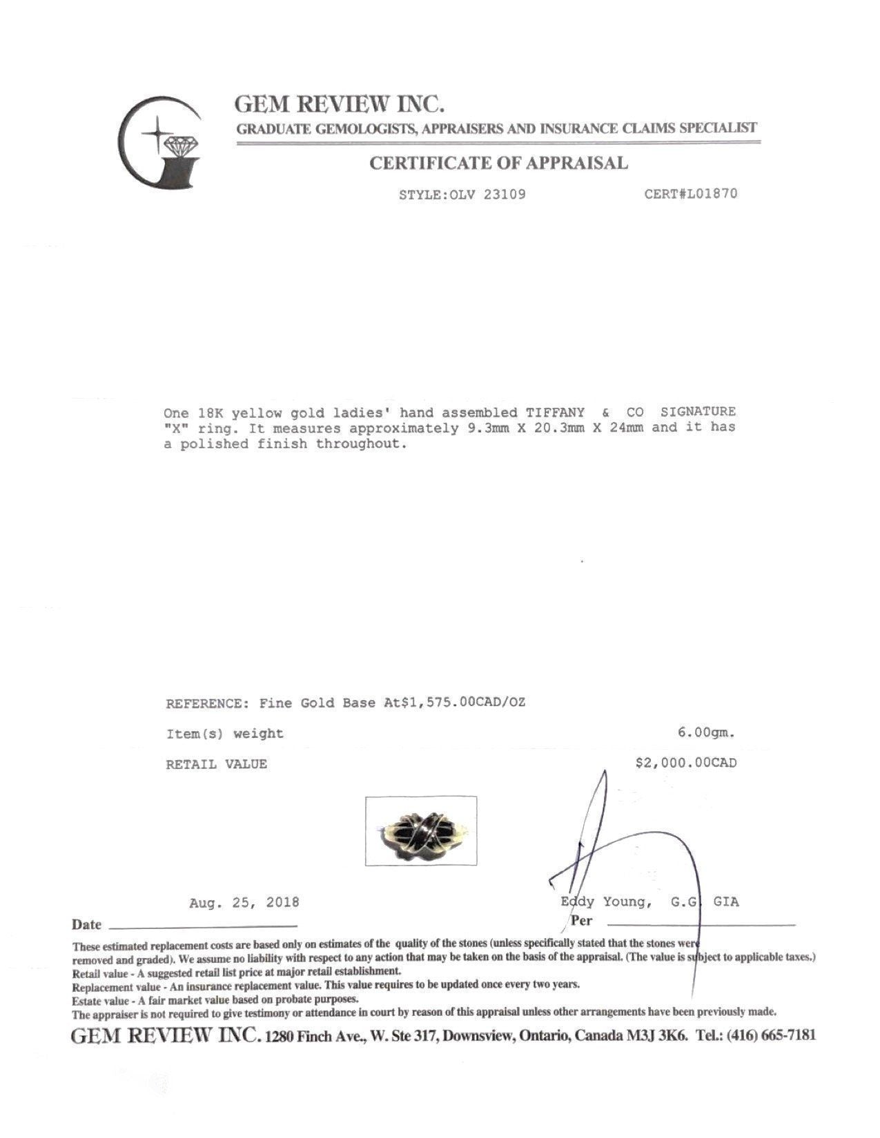 Tiffany & Co. Signature X Ring