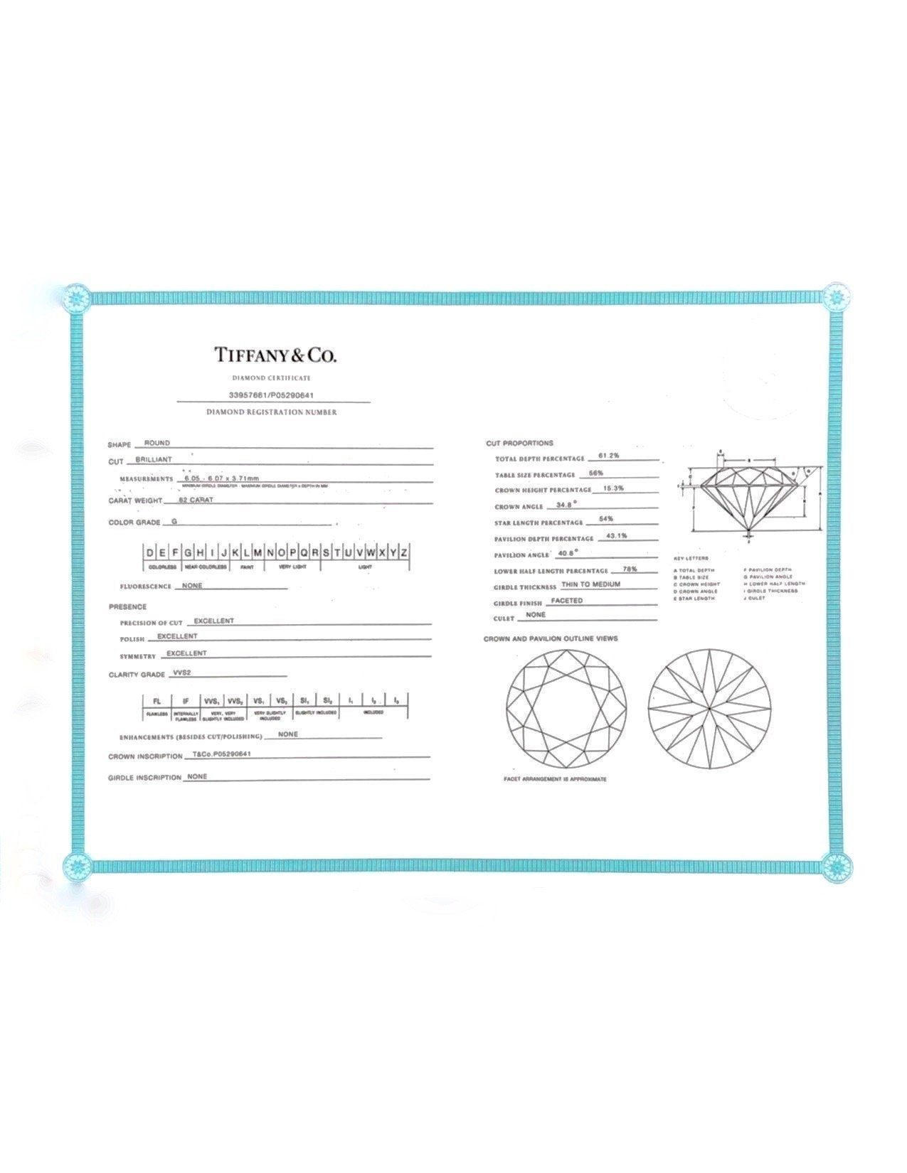 Tiffany & Co. Diamond Solitaire Engagement Ring