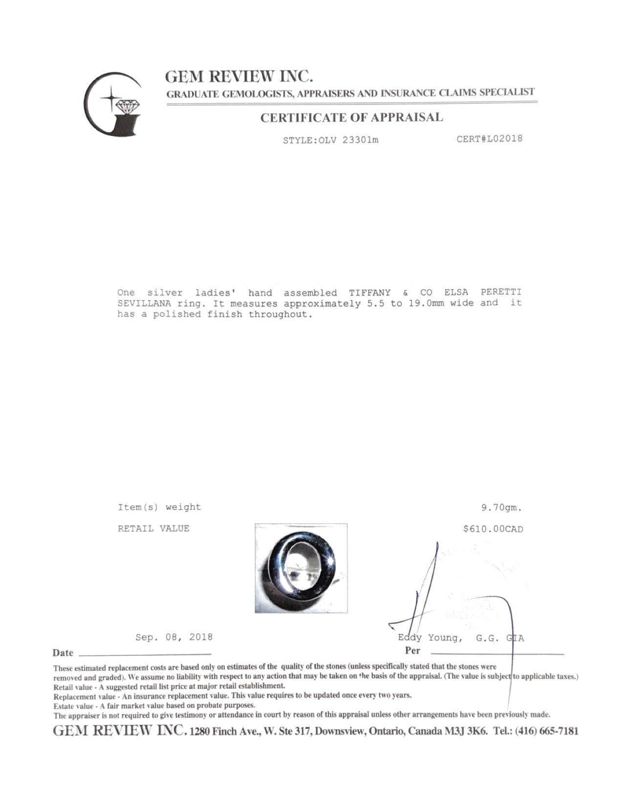 Tiffany & Co. Elsa Peretti Sevillana Ring