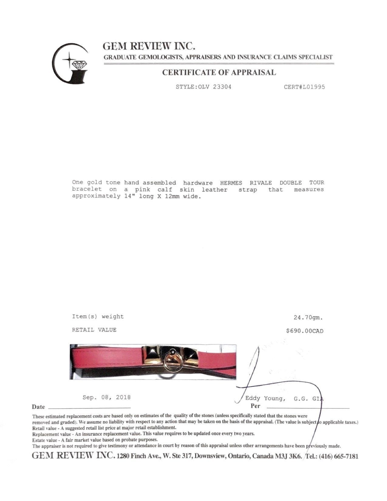 Hermes Rivale Double Tour Bracelet