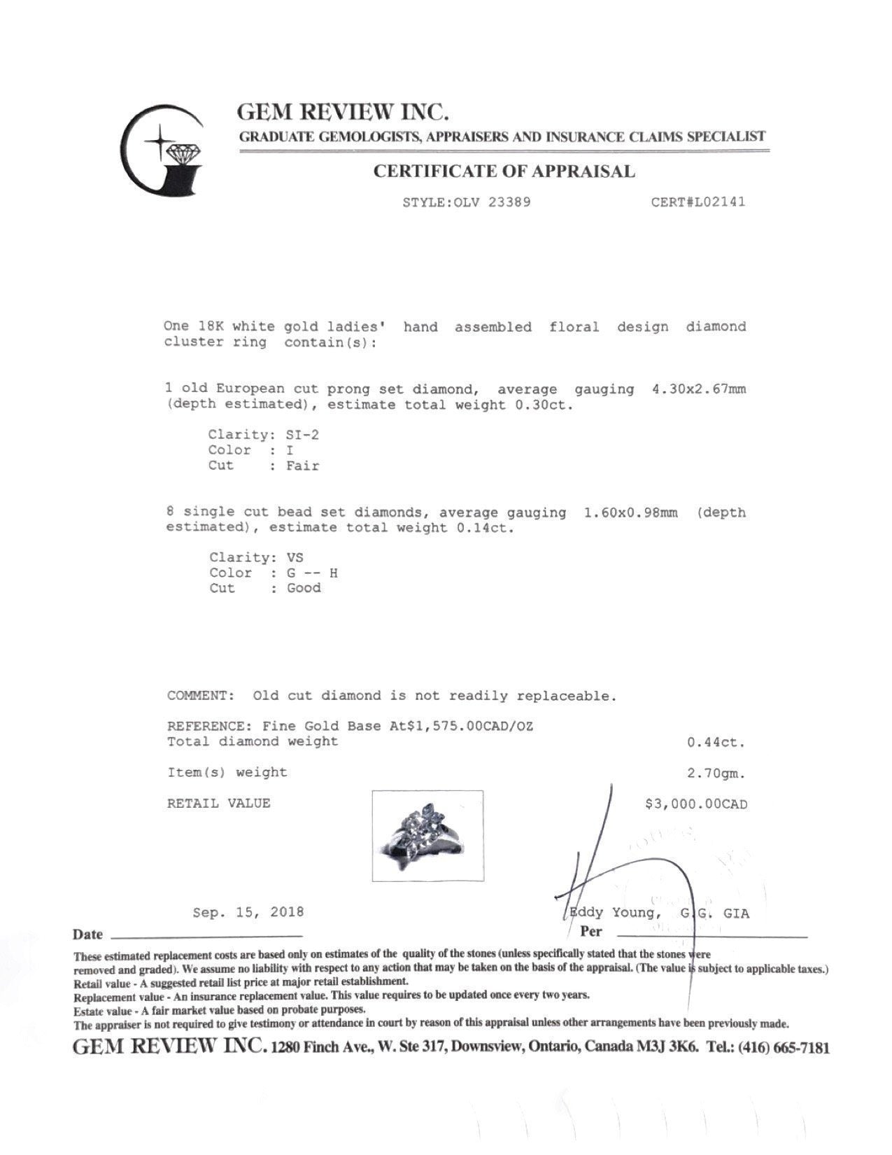 Antique Diamond Cluster Ring