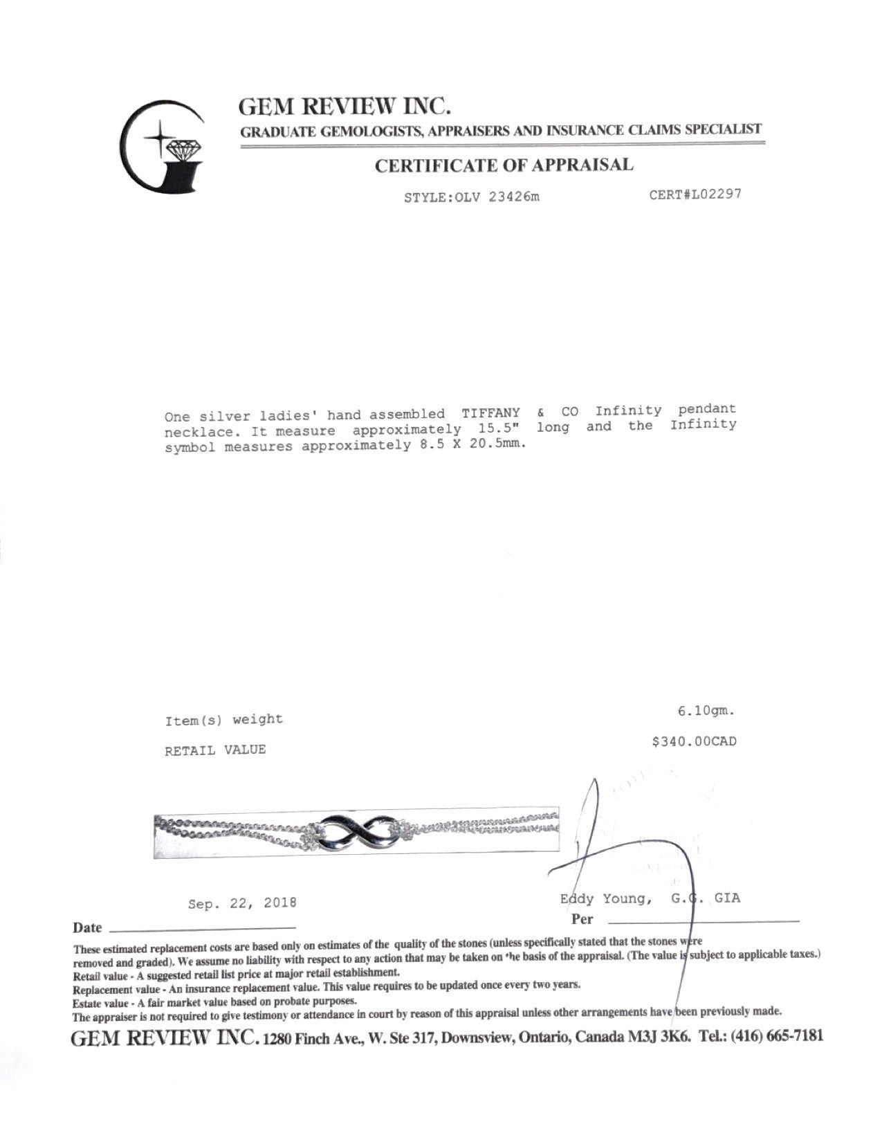 Tiffany & Co. Infinity Necklace