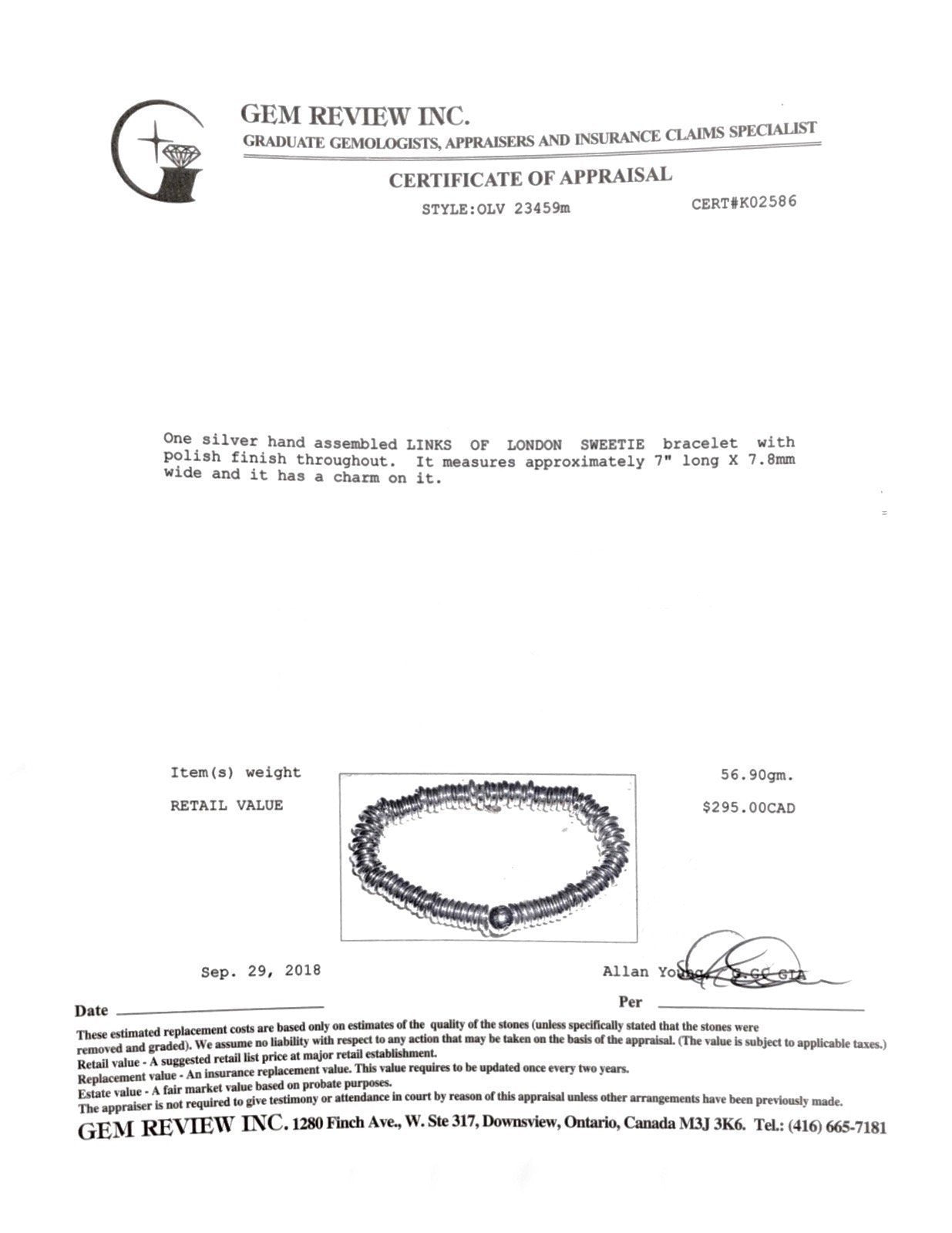 Links of London Sweetie Charm Bracelet