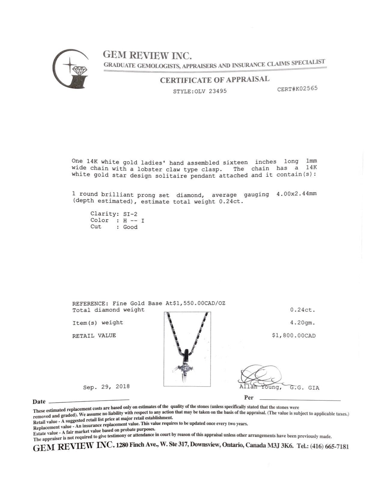 Diamond Pendant Necklace