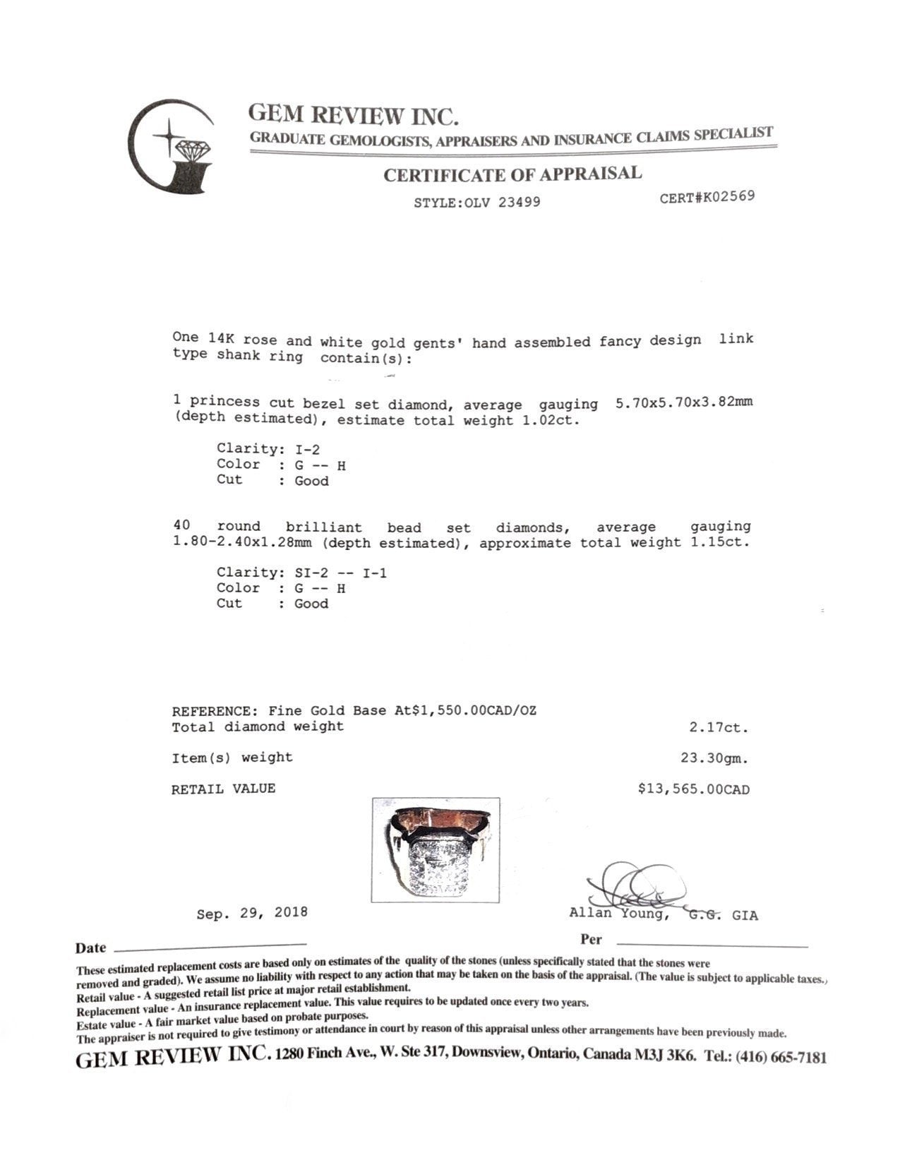 Gent's Diamond Link Ring