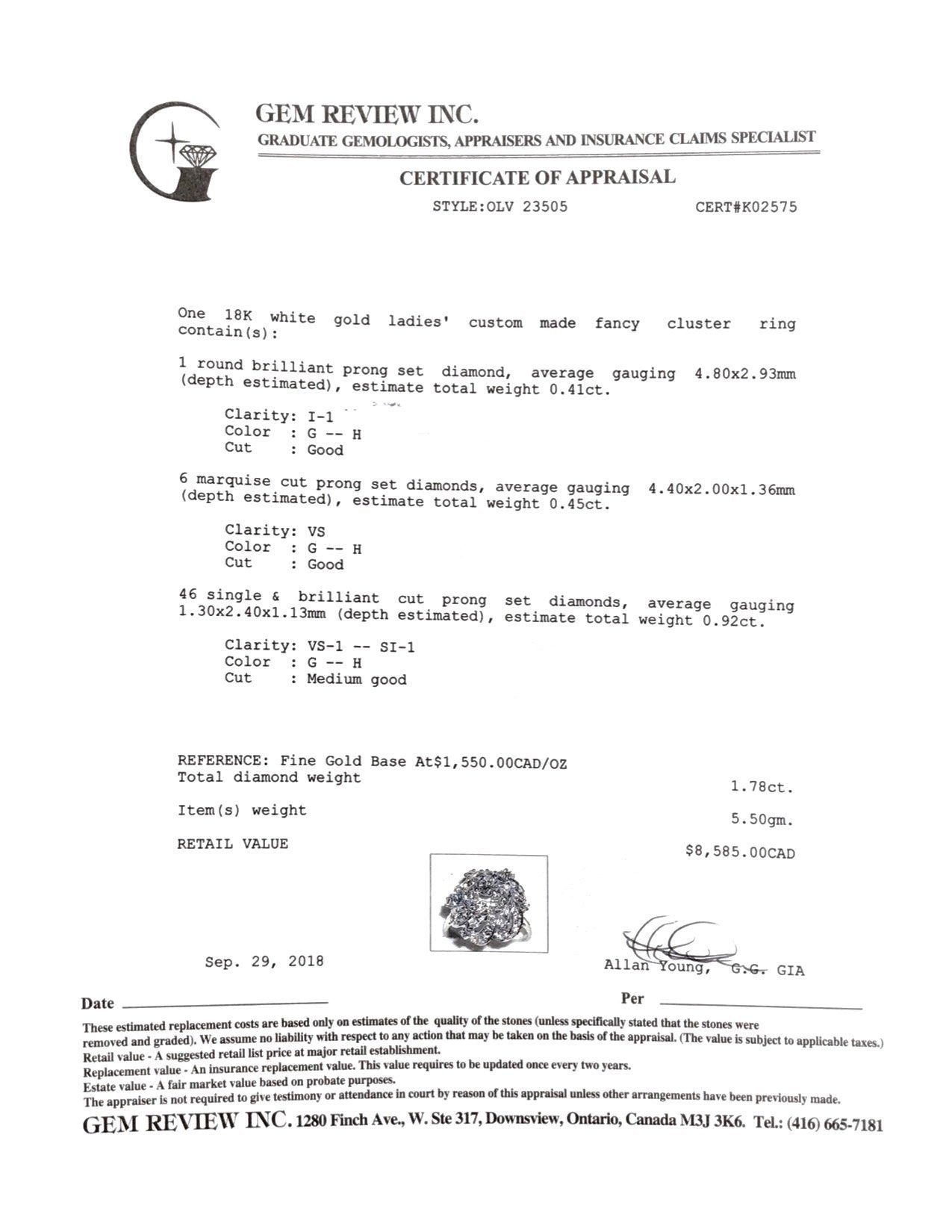 Antique Diamond Cluster Ring