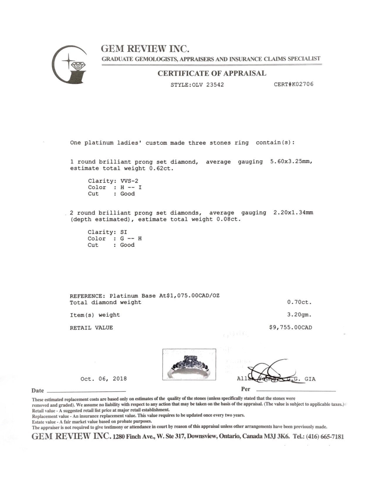 Three Stone Diamond Ring