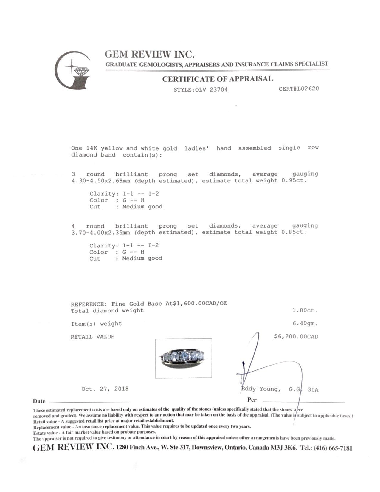 Single Row Diamond Band Ring