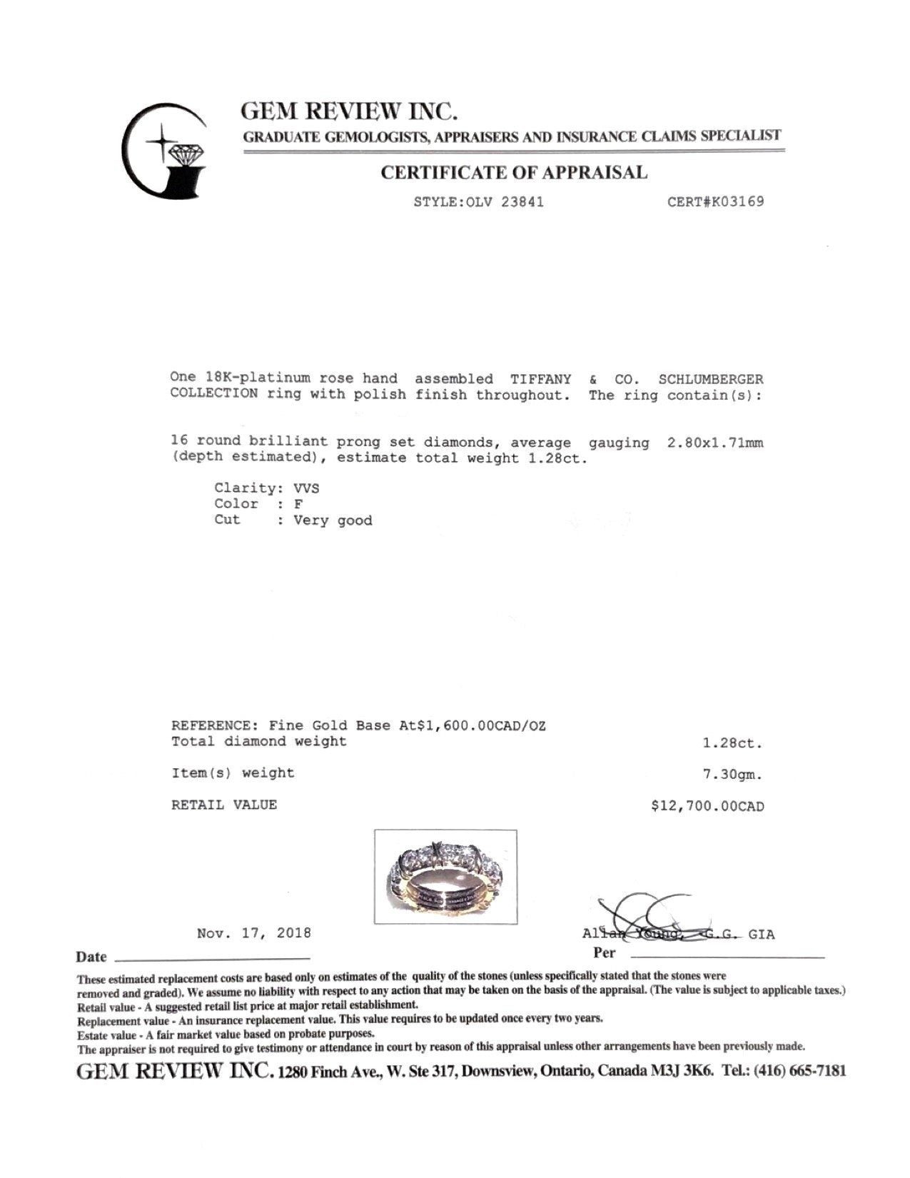 Tiffany & Co. Schlumberger Sixteen Stone Ring