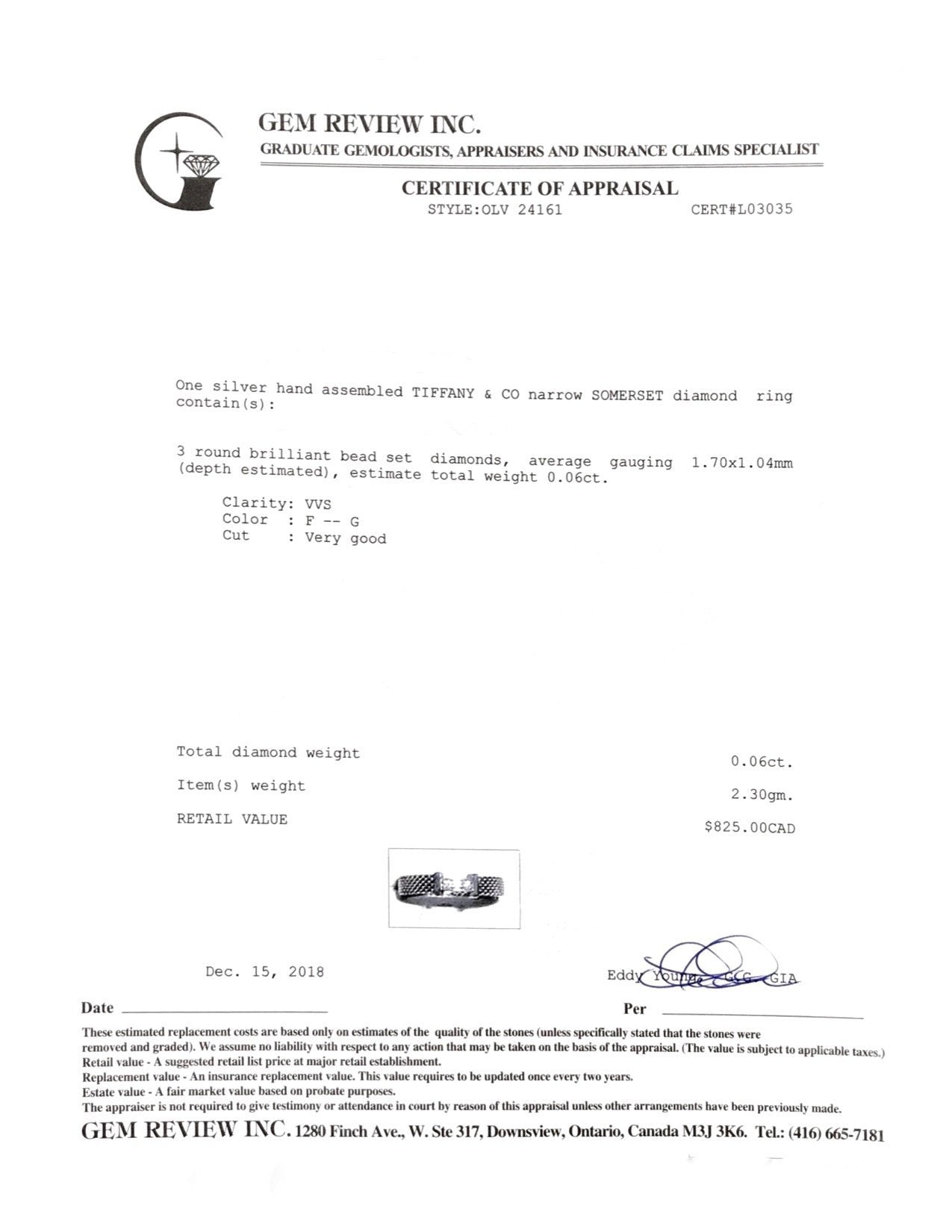 Tiffany & Co. Diamond Somerset Ring