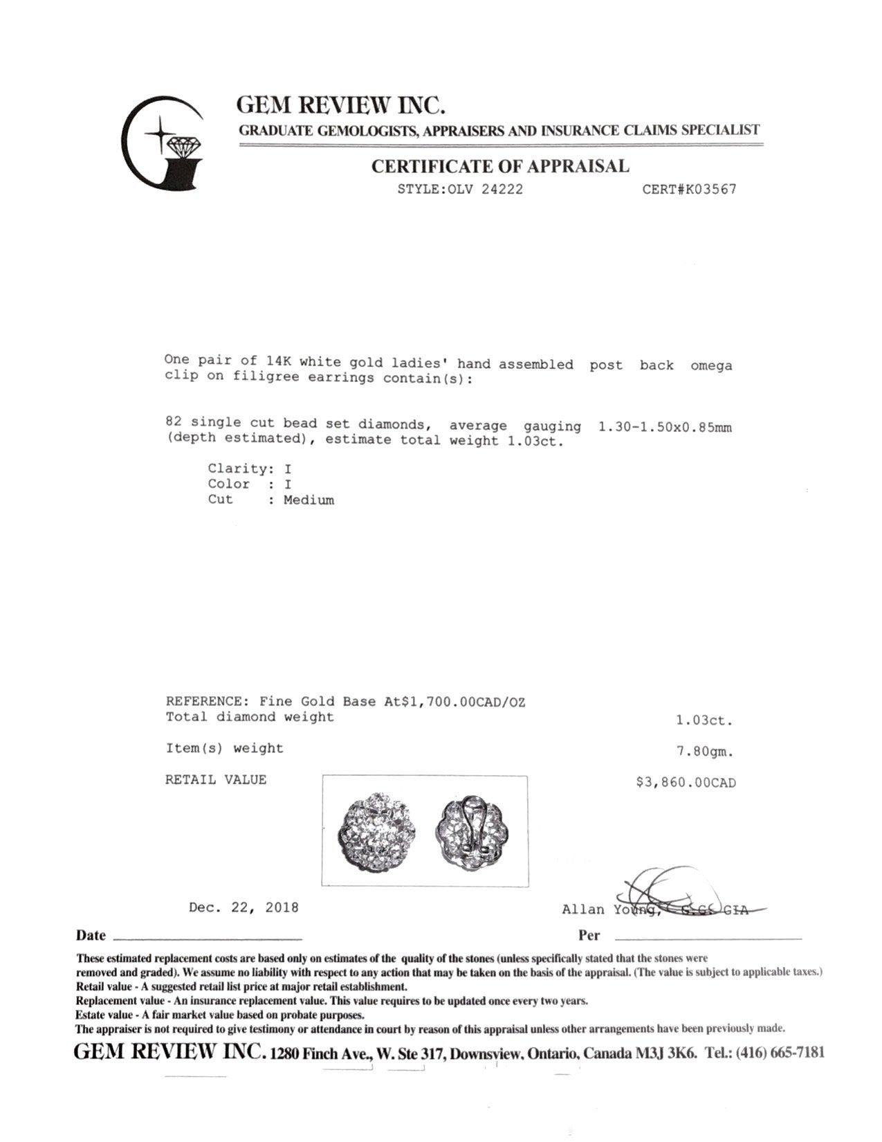 Diamond Filigree Earrings