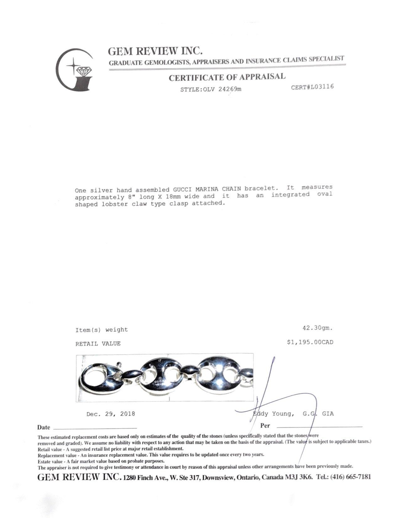 Gucci Marina Chain Bracelet