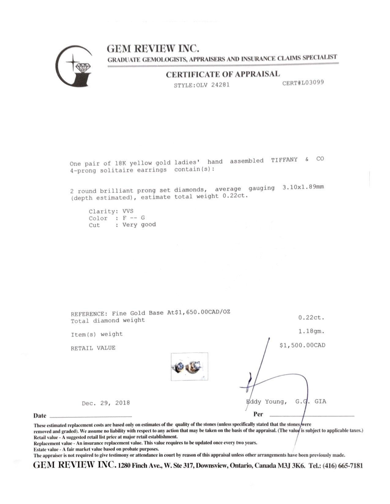 Tiffany & Co. Diamond Stud Earrings