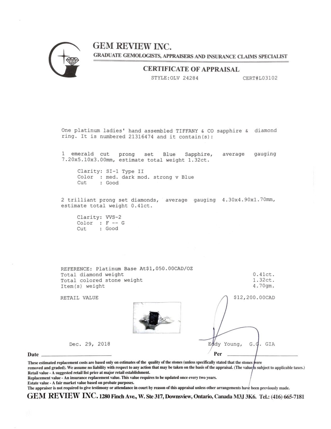 Tiffany & Co. Sapphire and Diamond Cocktail Ring