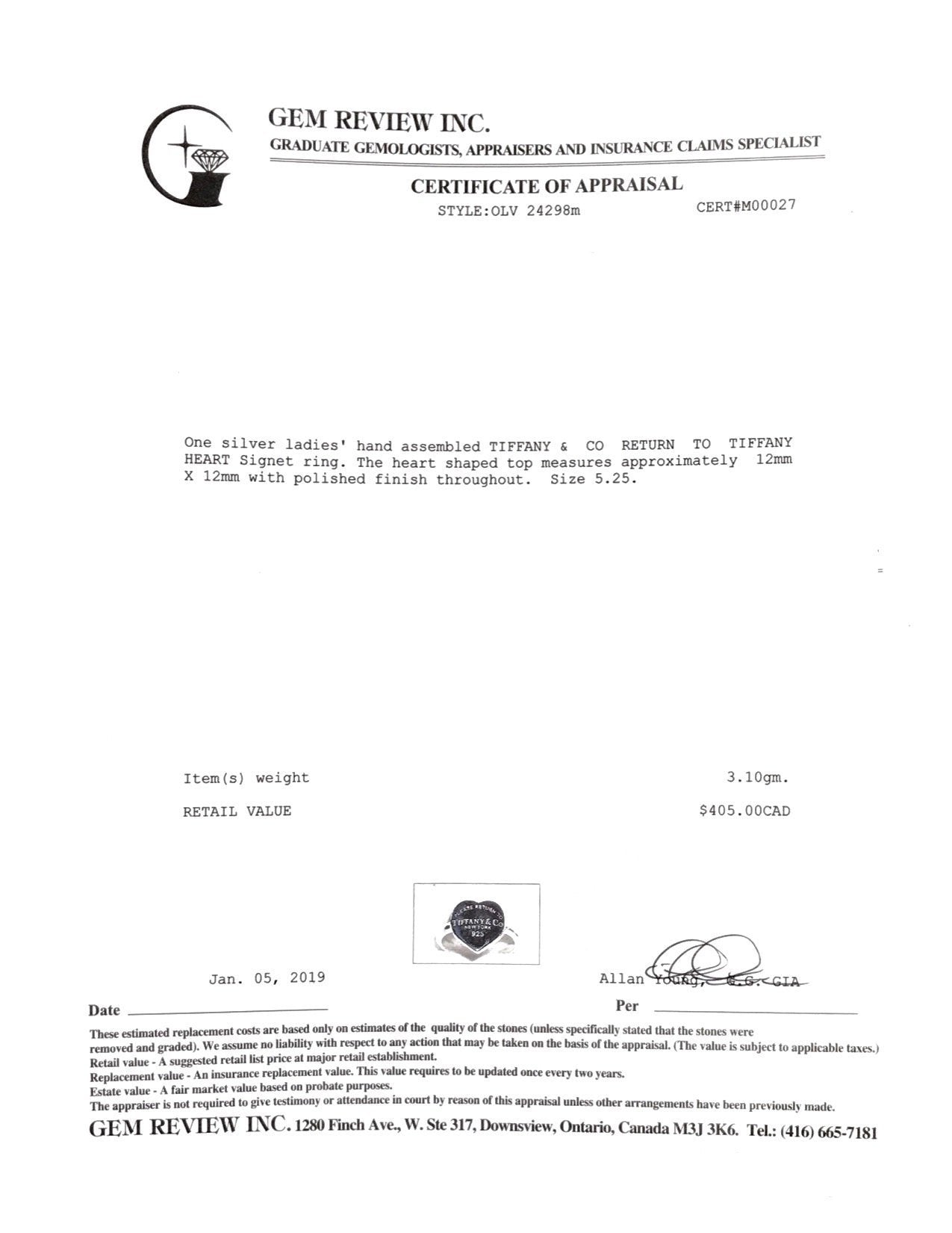 Tiffany & Co. Return to Tiffany Heart Ring