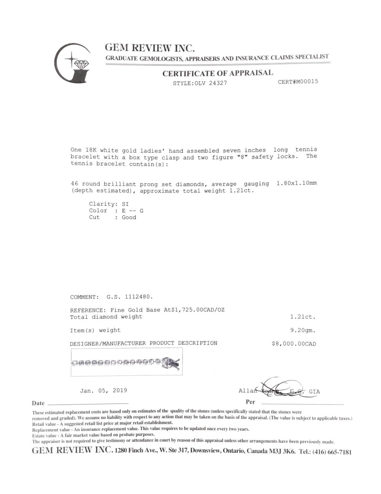 Diamond Tennis Bracelet